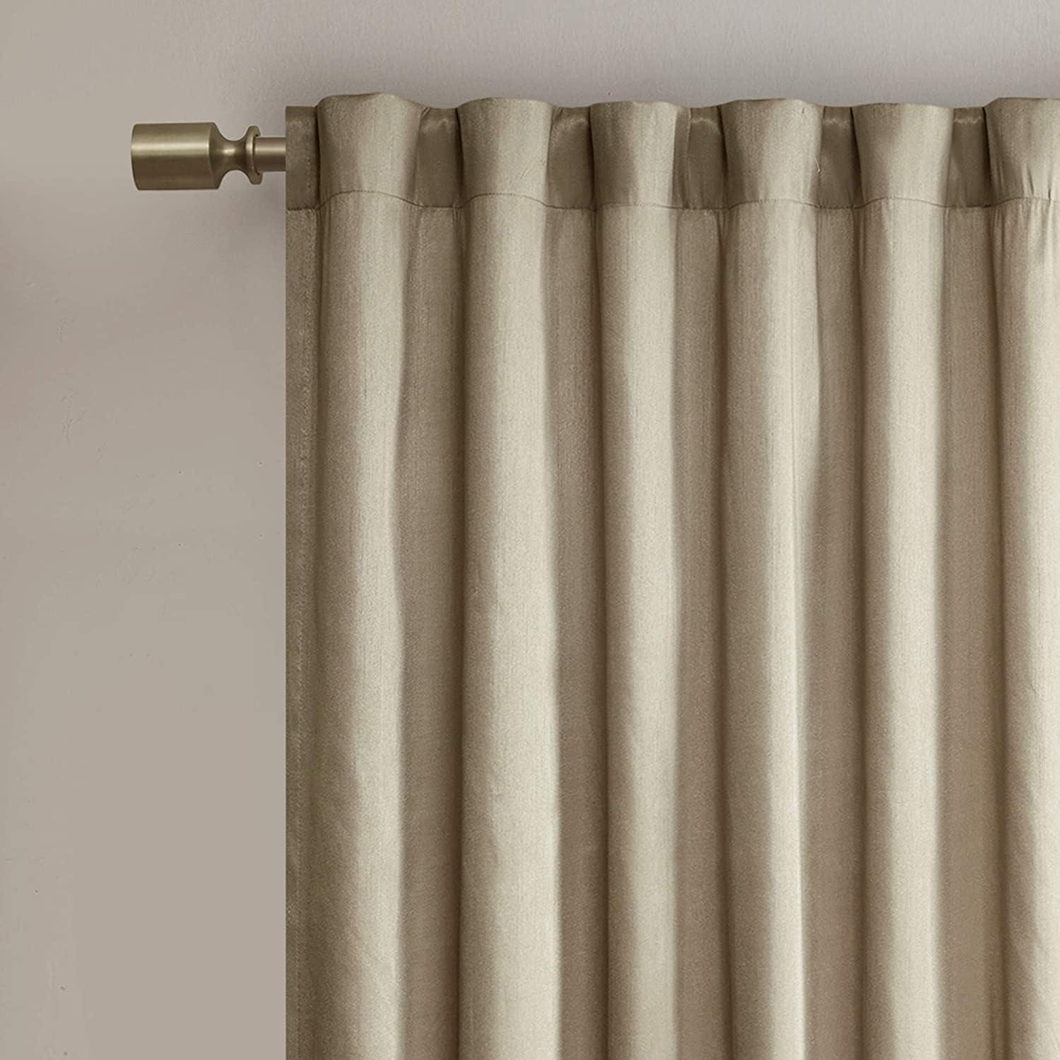 Andora Embroidered Branch Rod Pocket Single Curtain Panel