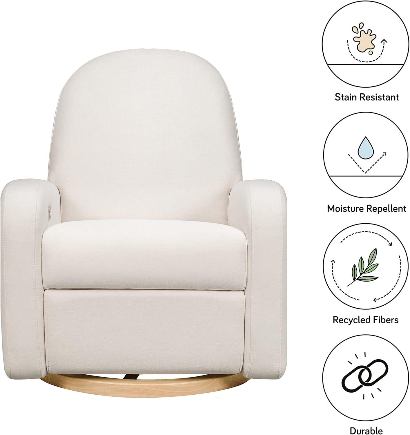 Nami Electronic Recliner and Swivel Glider Recliner in Shearling with USB port