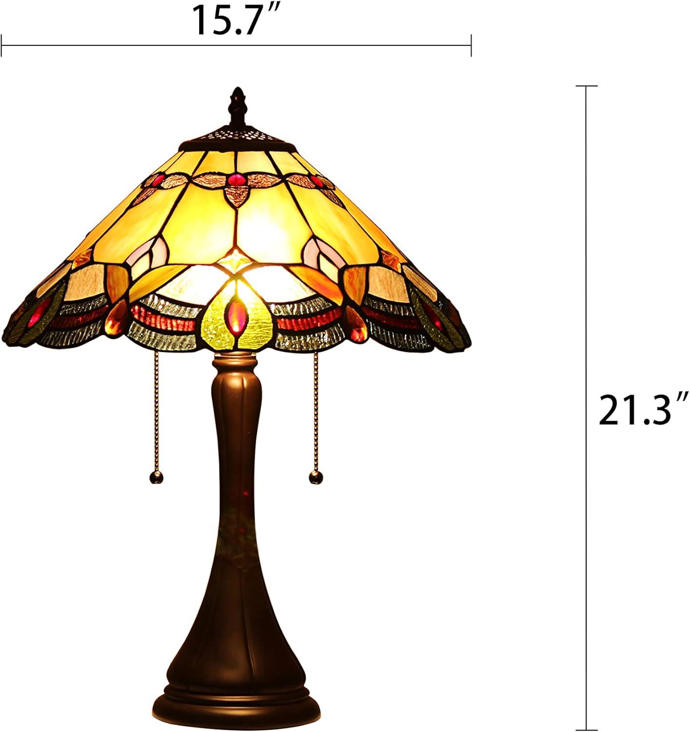 Chloe Lighting Jorgie Tiffany-style 2 Light Table Lamp 16" Shade
