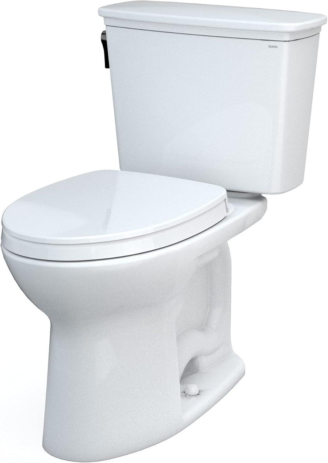 White Vitreous China Elongated Two-Piece Toilet with SoftClose Seat
