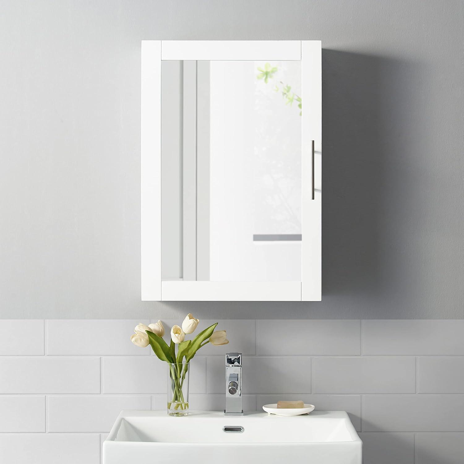 Crosley Savannah Medicine Cabinet White : Microfiber, Machine Washable, Non-Slip Backing