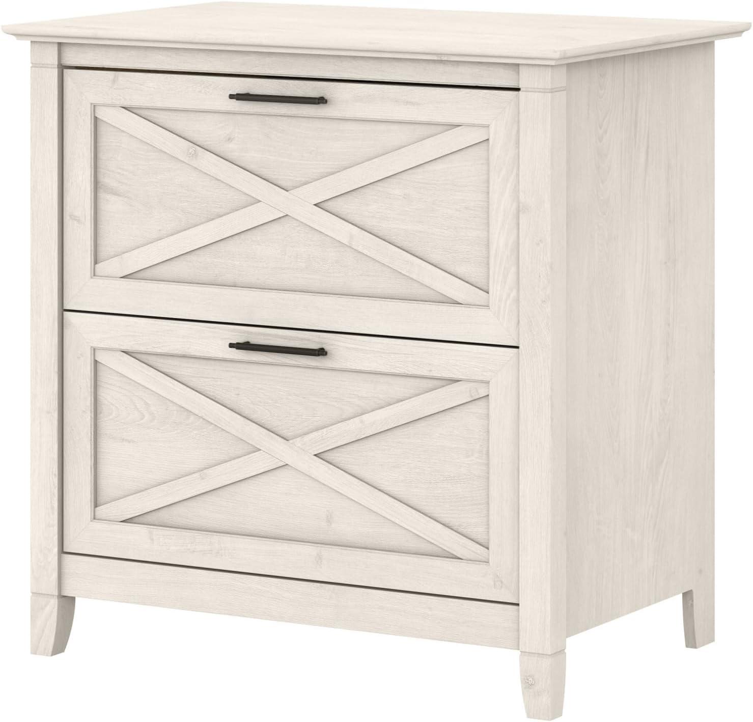 Inbox Zero 2 Drawer Lateral File Cabinet In Linen White Oak | Document Storage For Home Office | Accent Chest With Drawers