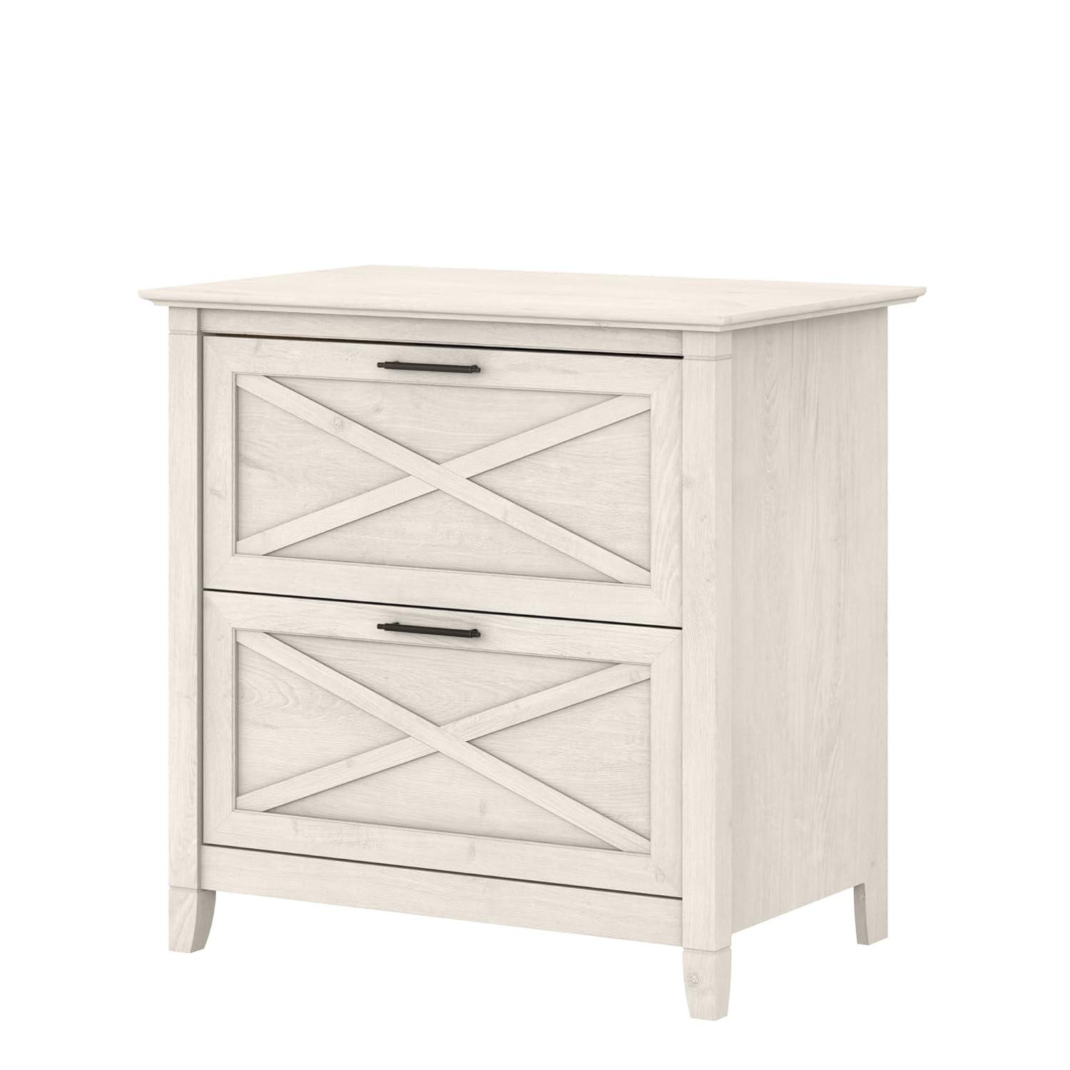Rosalind Wheeler 2 Drawer Lateral File Cabinet In Linen Oak | Document Storage For Home Office | Accent Chest With Drawers
