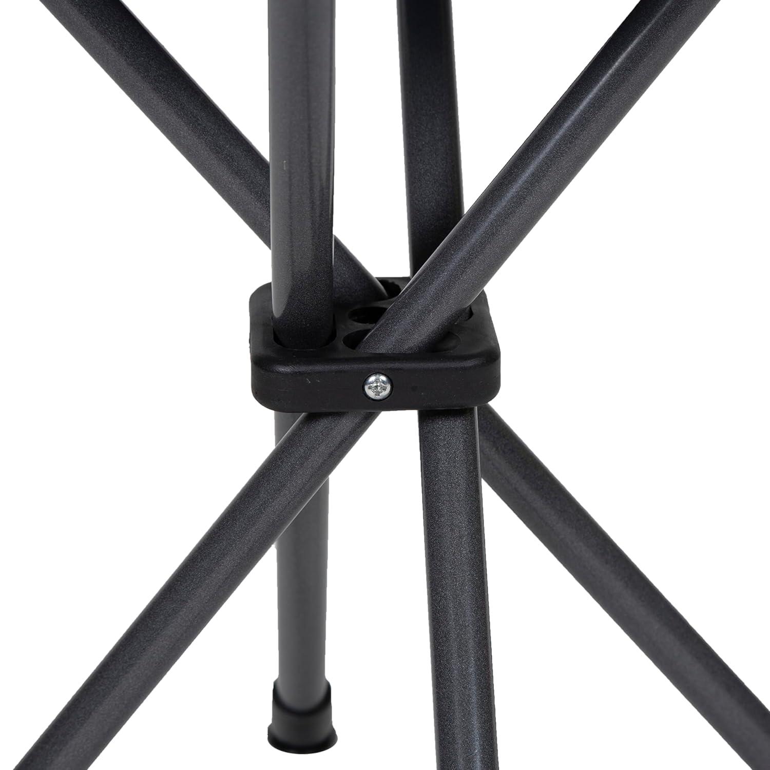 Stansport Apex Fold-up Stool Black Steel Polyester Camping Adult