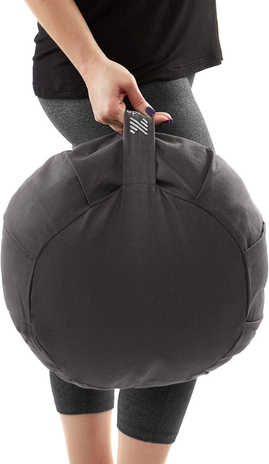Node Fitness 15" x 5" Round Floor Pillow and Meditation Bolster