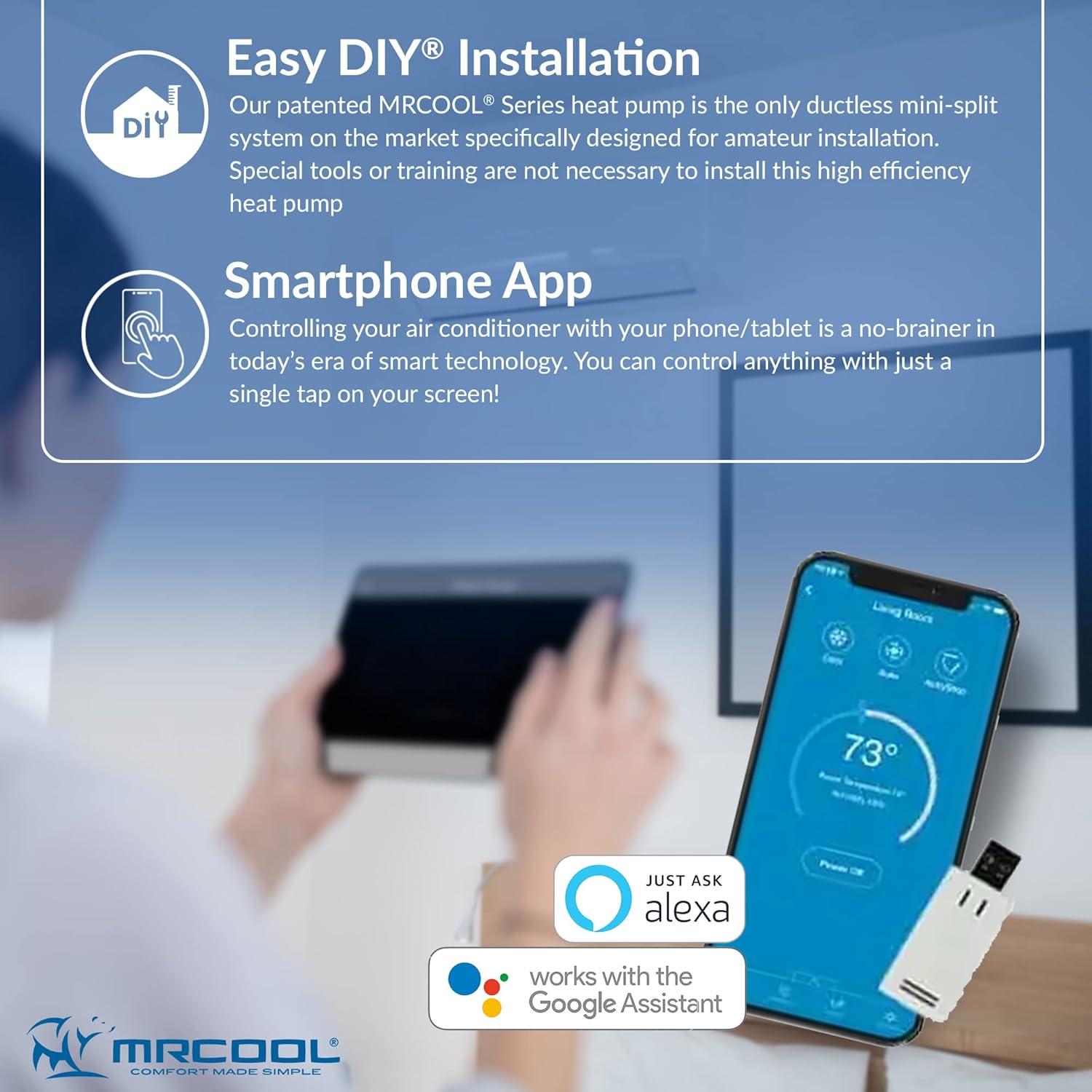 MRCOOL DIYM227HPW00C07 DIY Multi-Zone Series Ductless Heat Pump, White