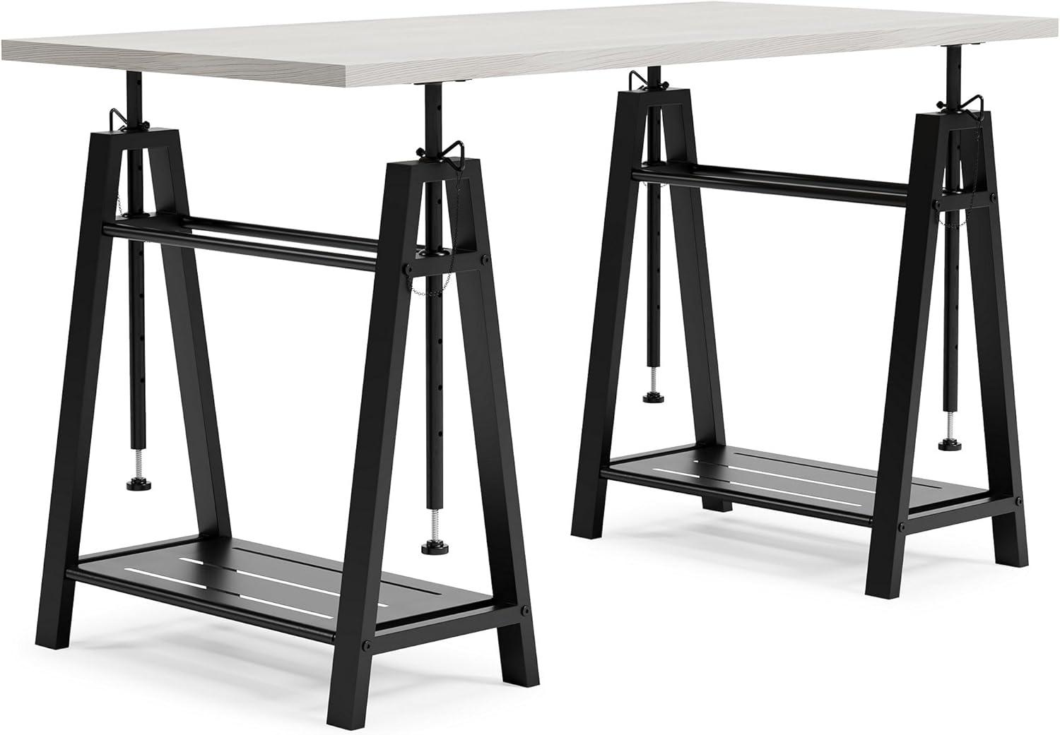 Signature Design by Ashley Casual Bayflynn Adjustable Height Desk, White