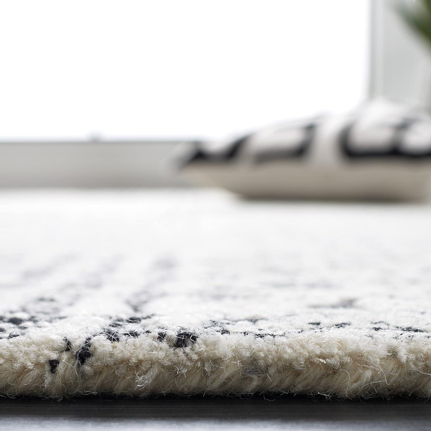 Abstract ABT225 Hand Tufted Area Rug - Black/Ivory - 8'x10' - Safavieh.