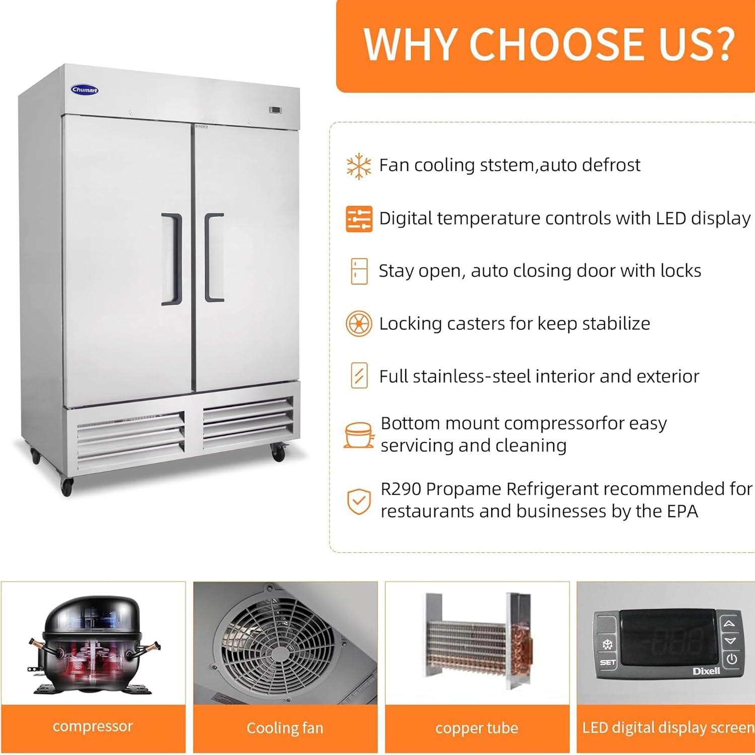 Arctic Air AR49 49 Cubic Feet Stainless Steel Refrigerator