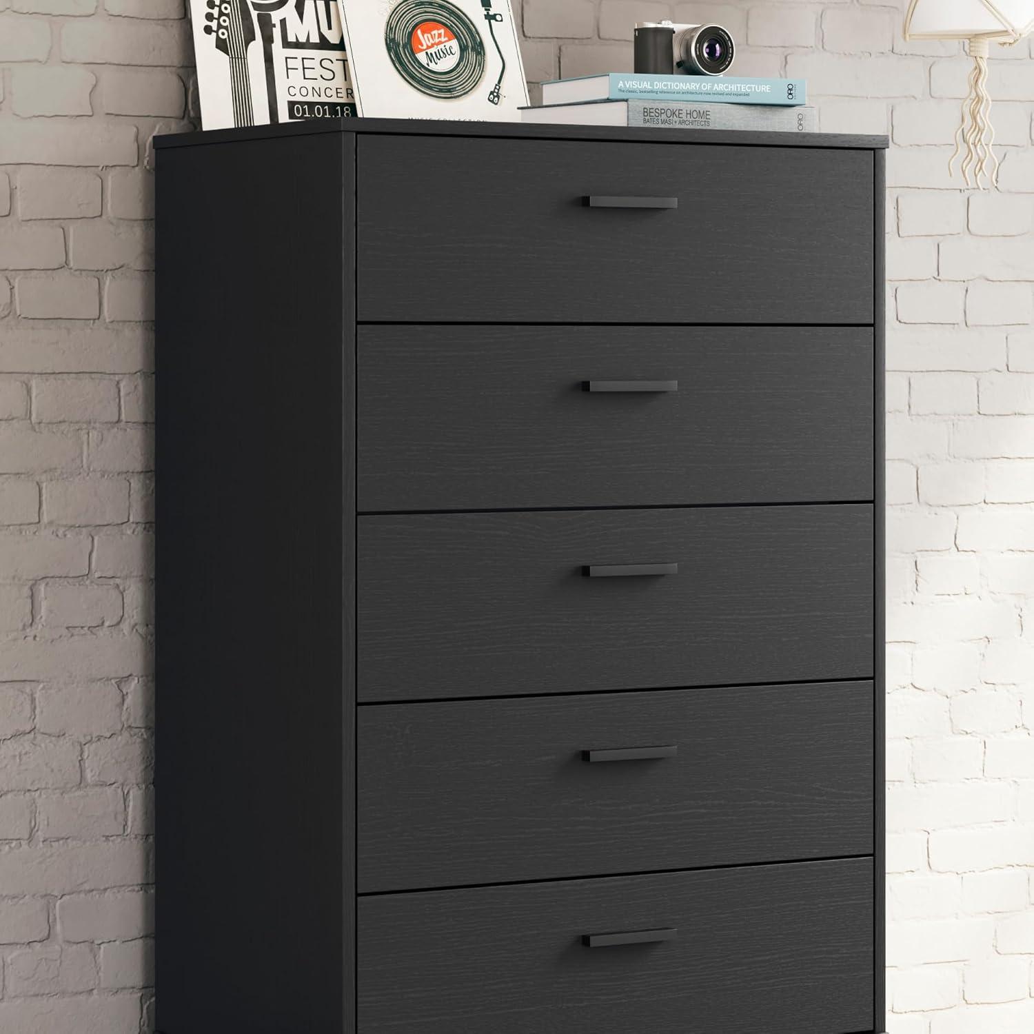 Signature Design by Ashley Socalle 5 Drawer Dresser, Black