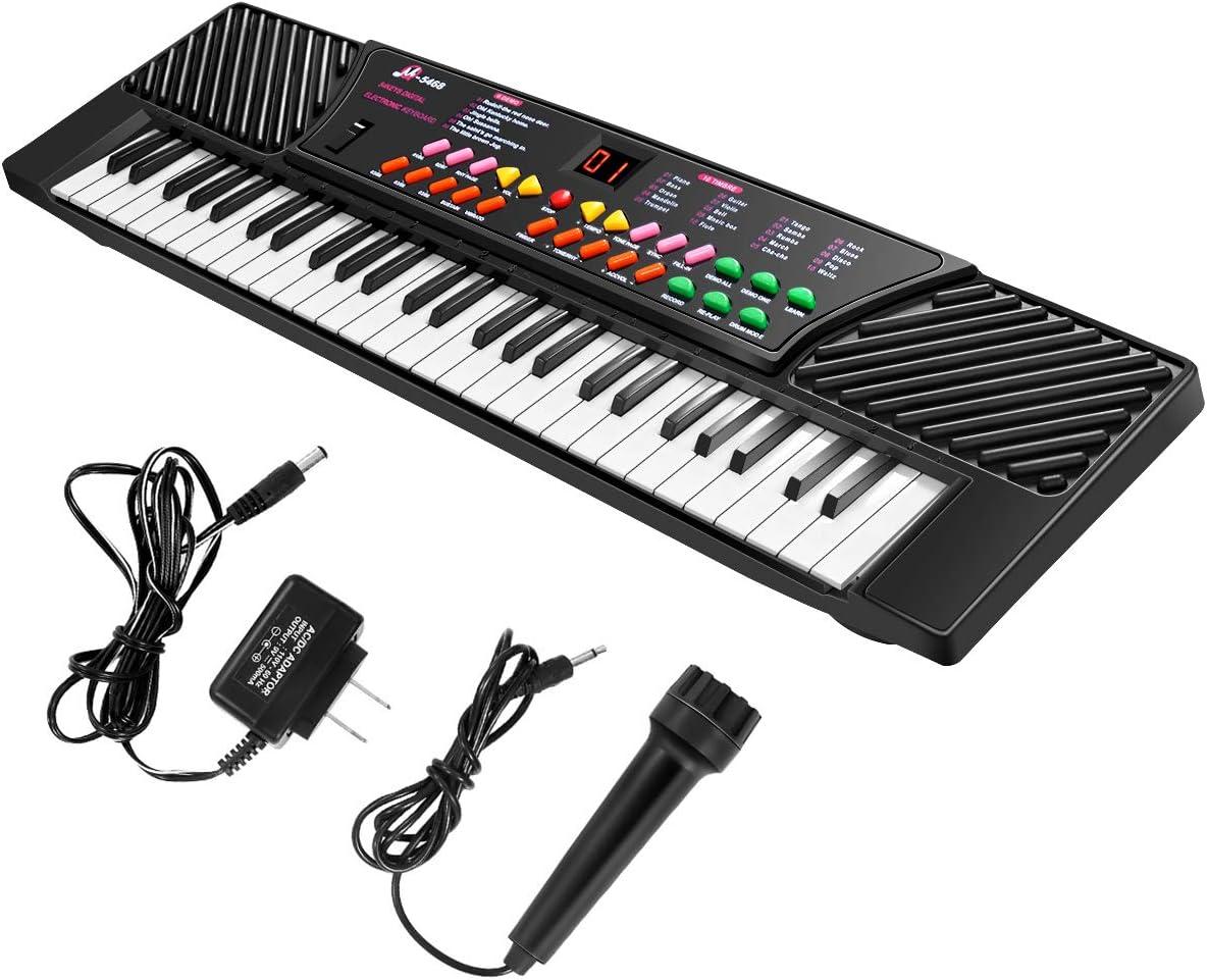 Costway 54 Keys  Electronic Music Keyboard Kid Piano Organ W/Mic & Adapter