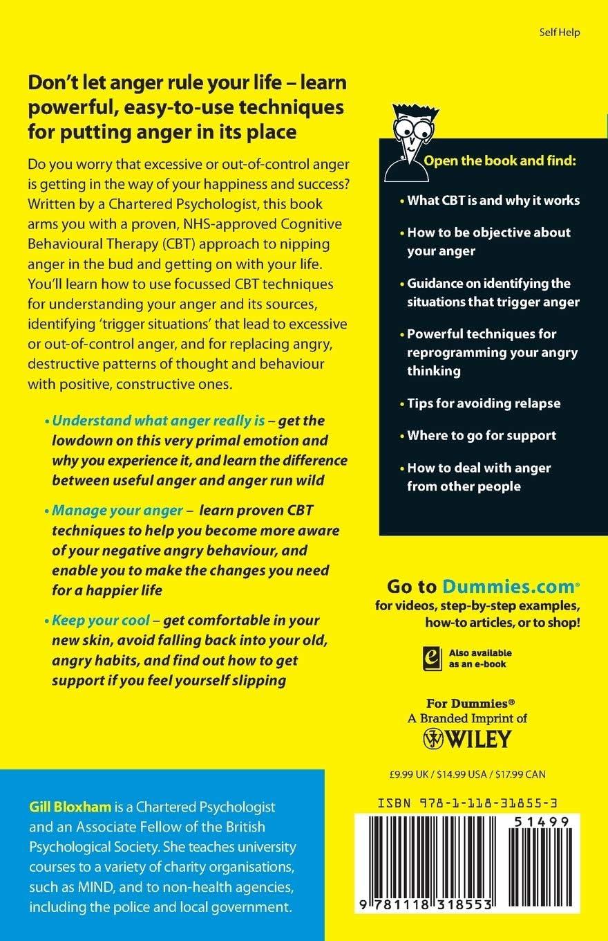 Managing Anger with CBT FD - (For Dummies) by  Gill Bloxham (Paperback)