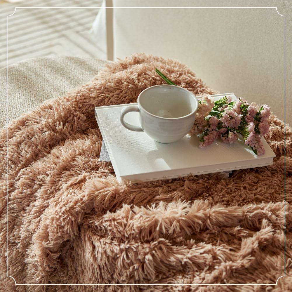 The Connecticut Home Company Throw Blanket for Sofa Couch Chair, White, 65x50