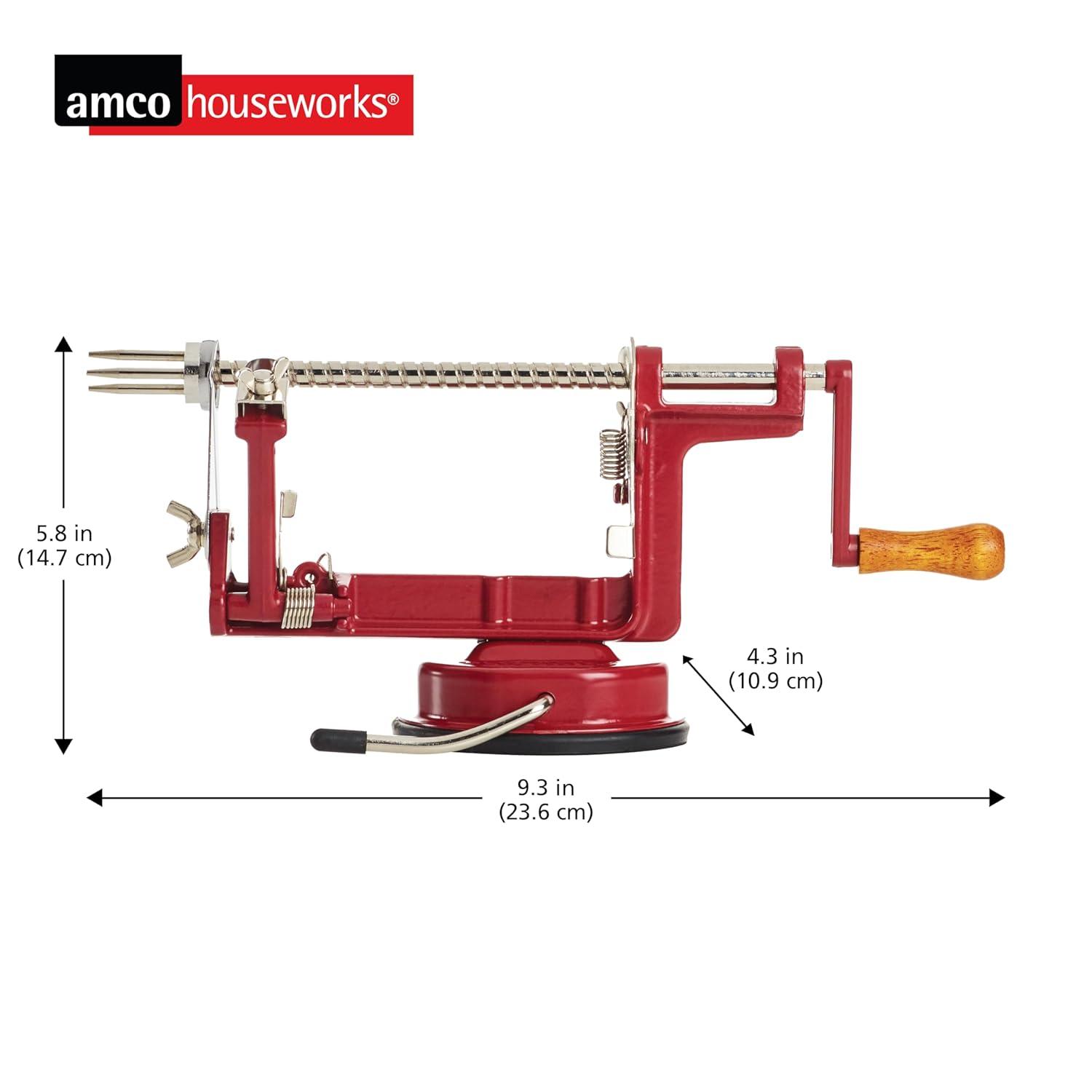 Amco Houseworks Back To Basics Cast Iron Apple/Potato Multi-Peeler with Suction Base