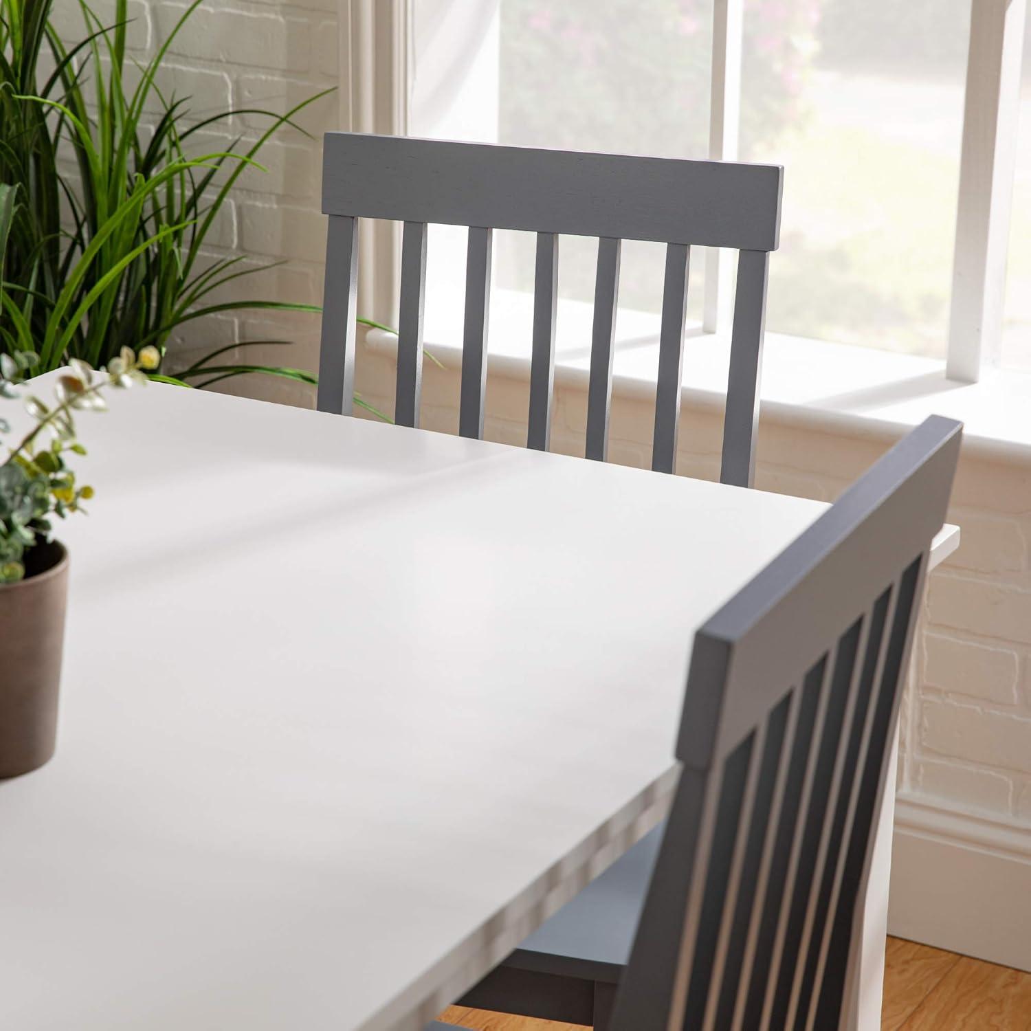 5pc Modern Two-Tone Kitchen Dining Set White/Gray - Saracina Home