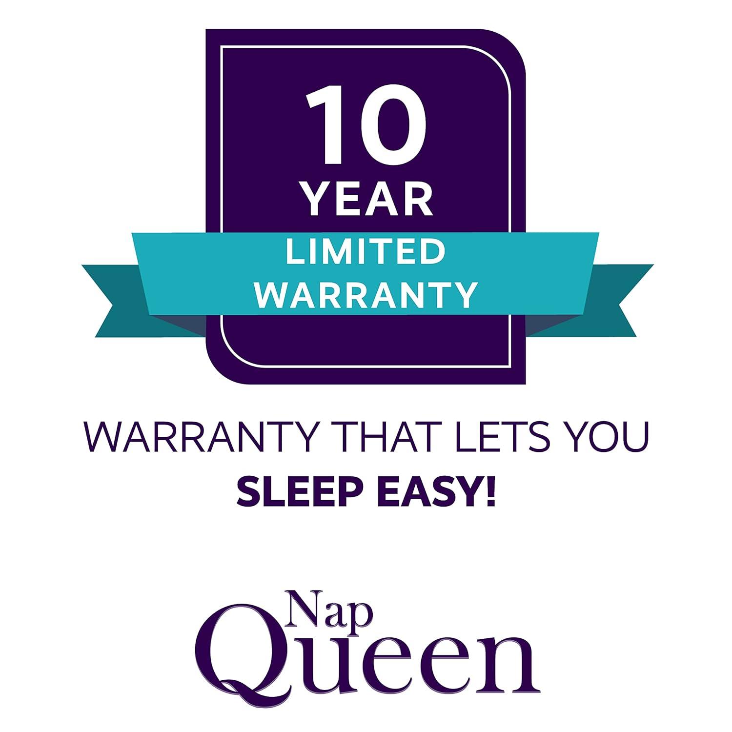 NapQueen Rainbow 5" Twin, Colchón de Memory Foam, Blanco