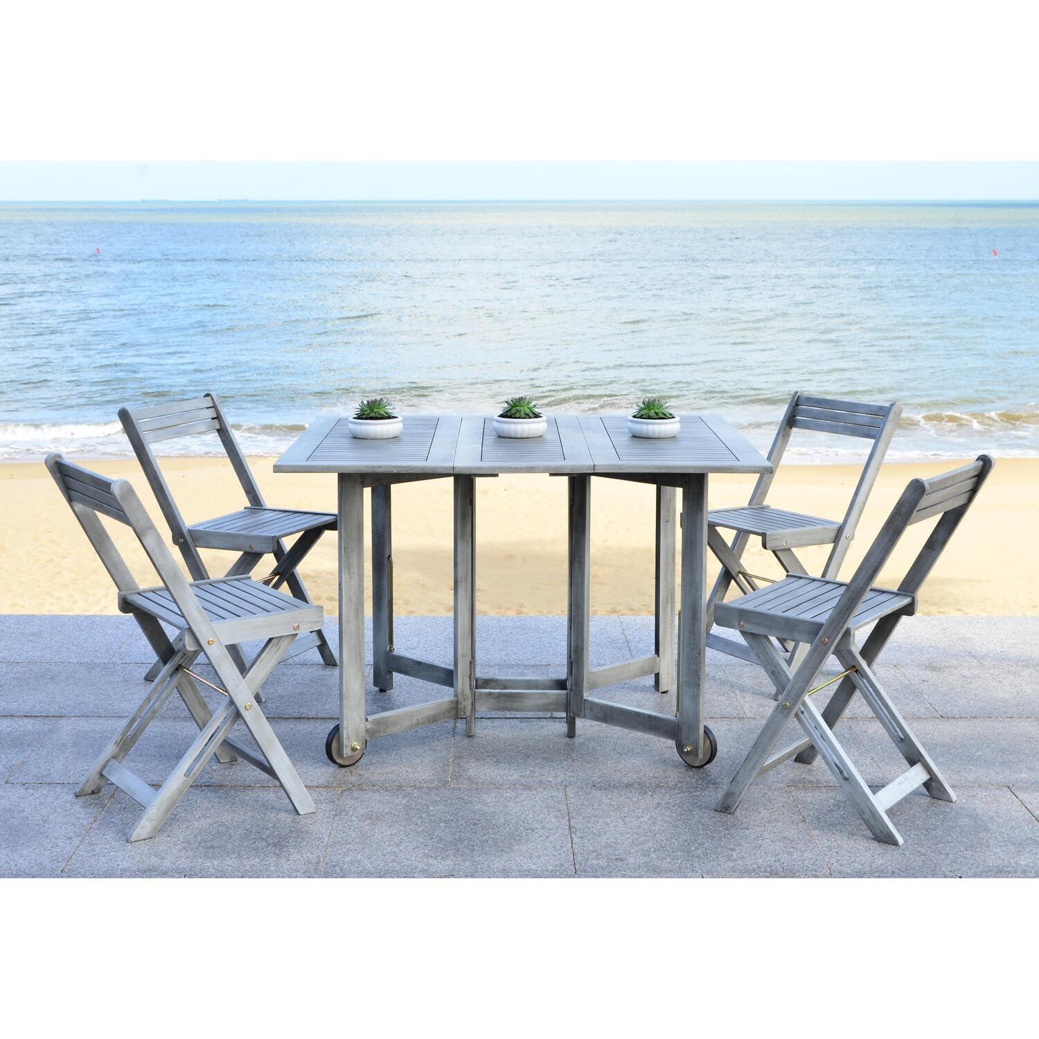 Arvin Table And 4 Chairs - Outdoor - PAT7001 - Natural - Safavieh