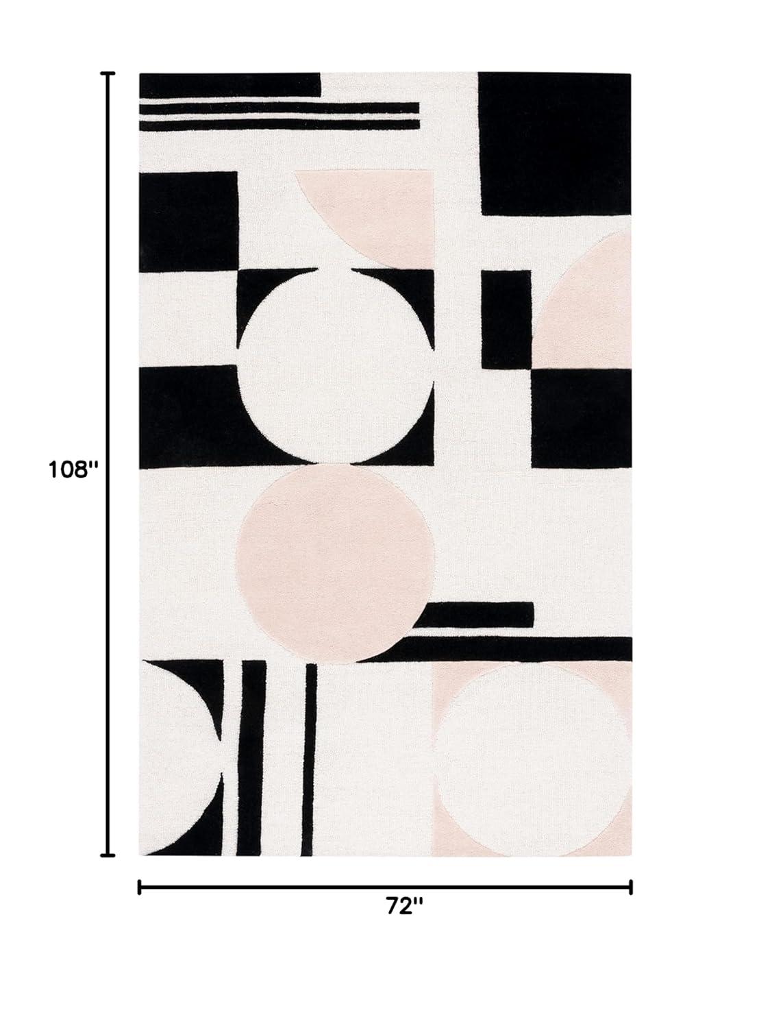 Rodeo Drive RD856 Hand Tufted Indoor Area Rug - 6'x9' - Grey/Gold - Safavieh