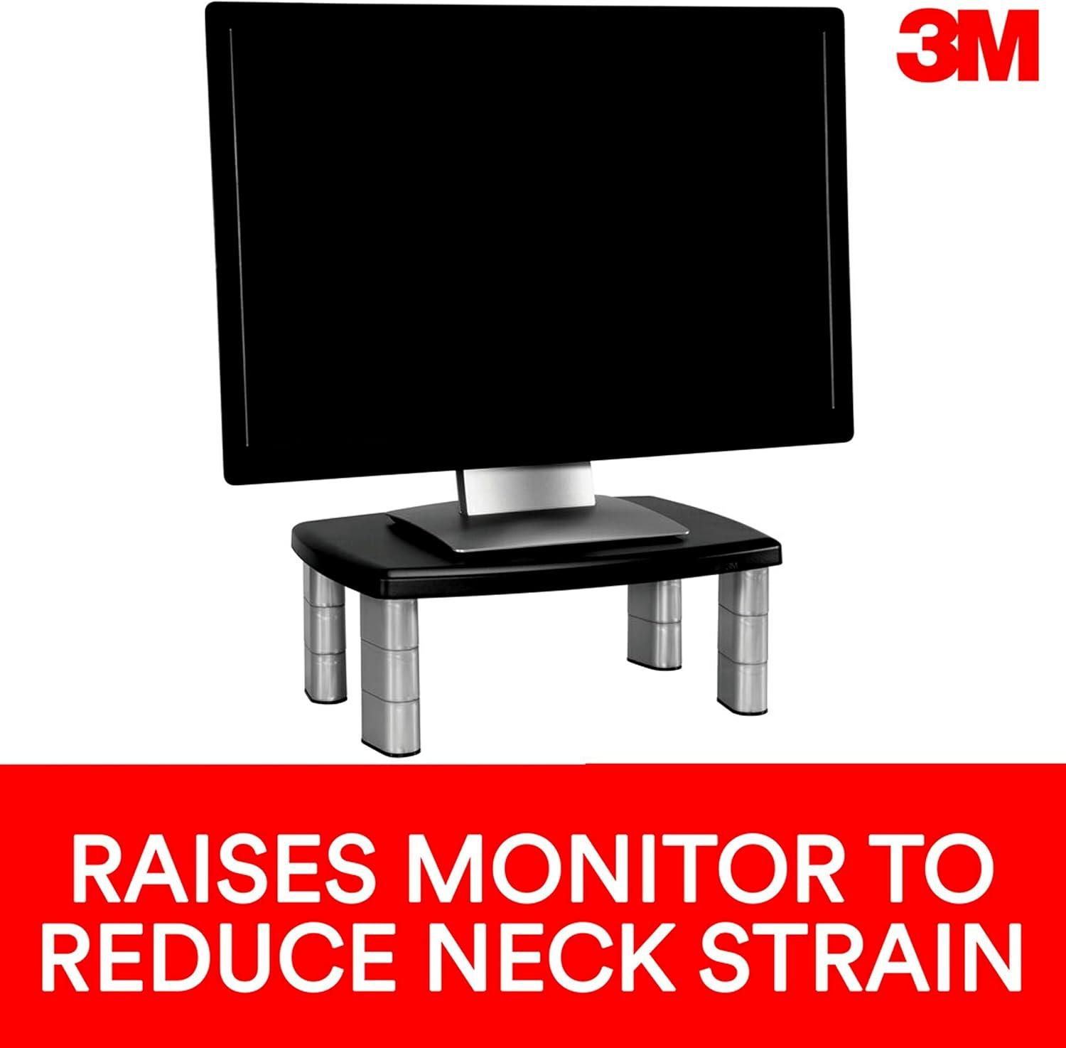 3M 3M Adjustable Height Monitor Stand Plastic Stackable Monitor Stand