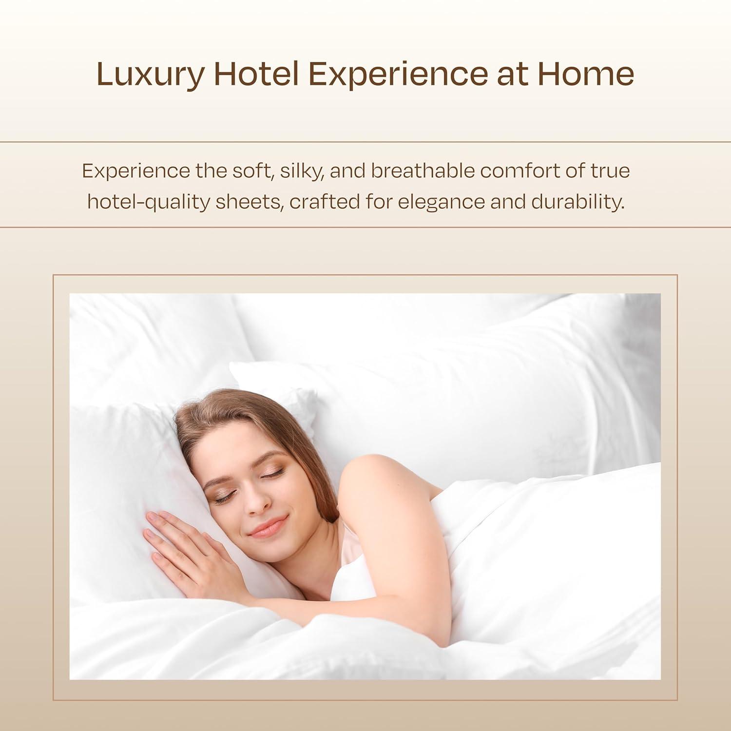 Luxury Bed Sheets Set - 800 Thread Count 100% Cotton Sheets, Deep Pocket, Soft, Cool & Breathable by California Design Den - Soft Teal, King