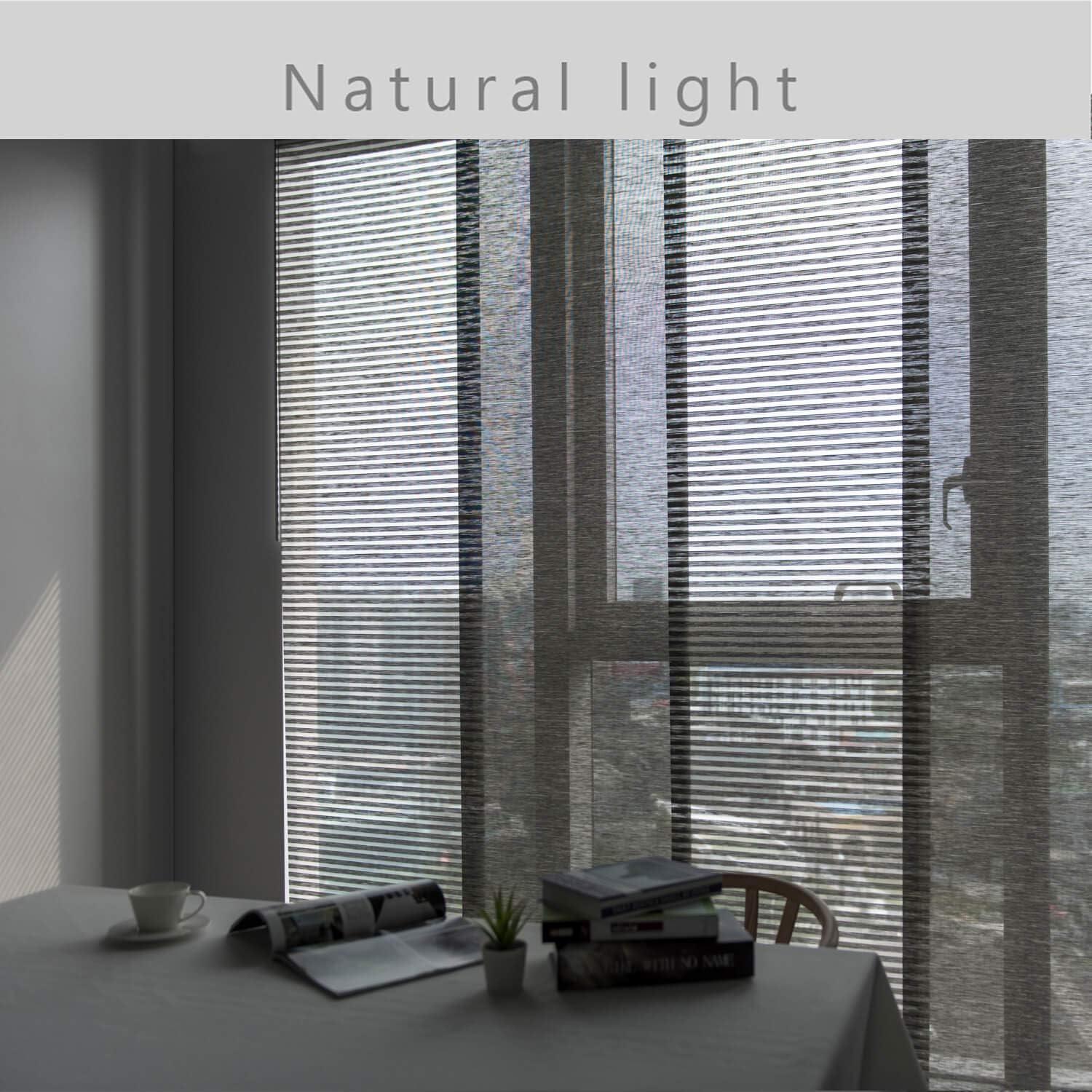 Adjustable Blackout Woven Fabric Panel Track Blinds, 45.8"-86" W x 96" H