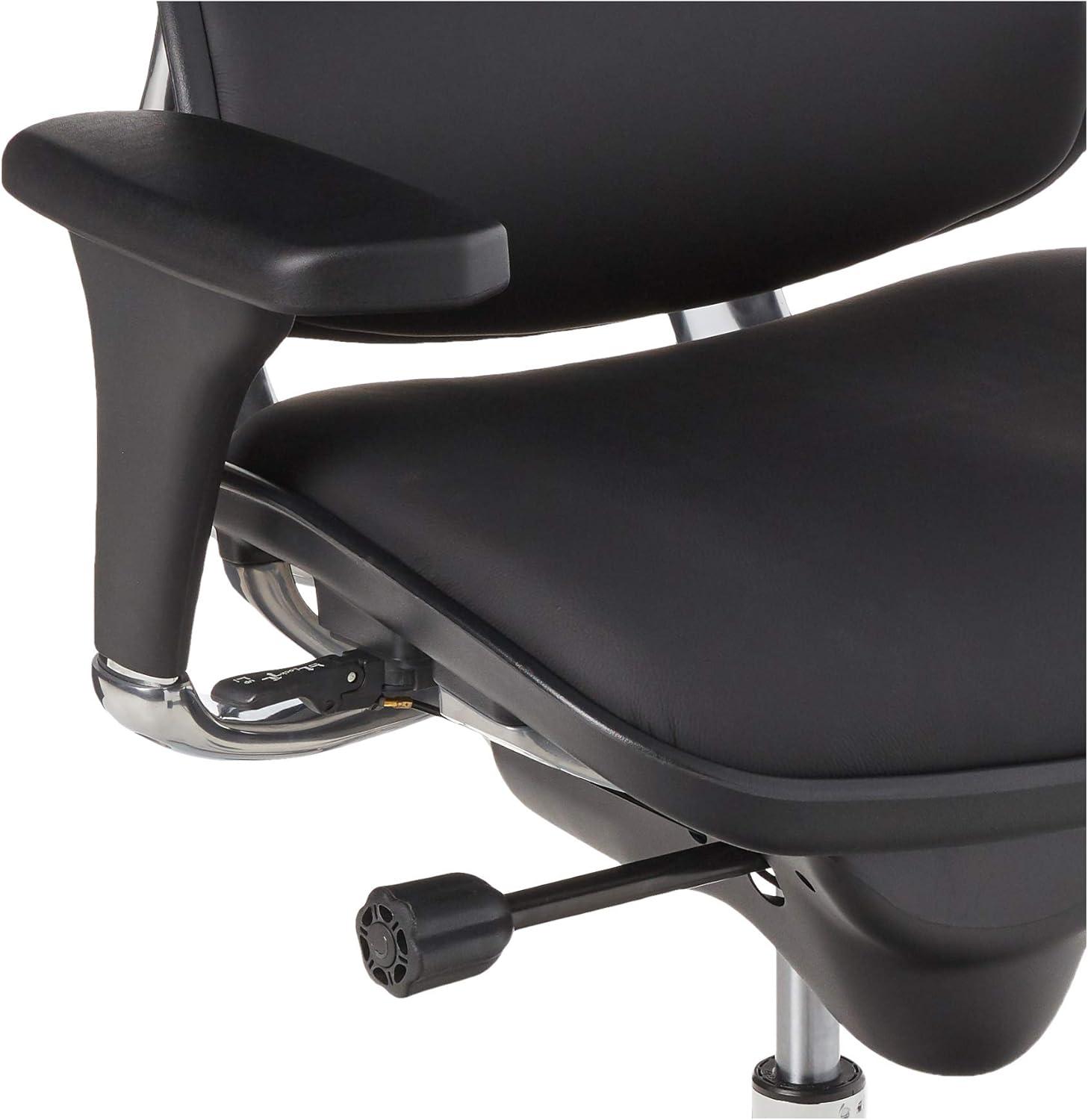 ErgoLux High Back Black Leather Swivel Executive Chair