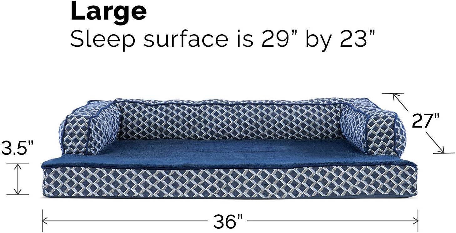 FurHaven Plush & Diamond Décor Comfy Couch Pet Bed