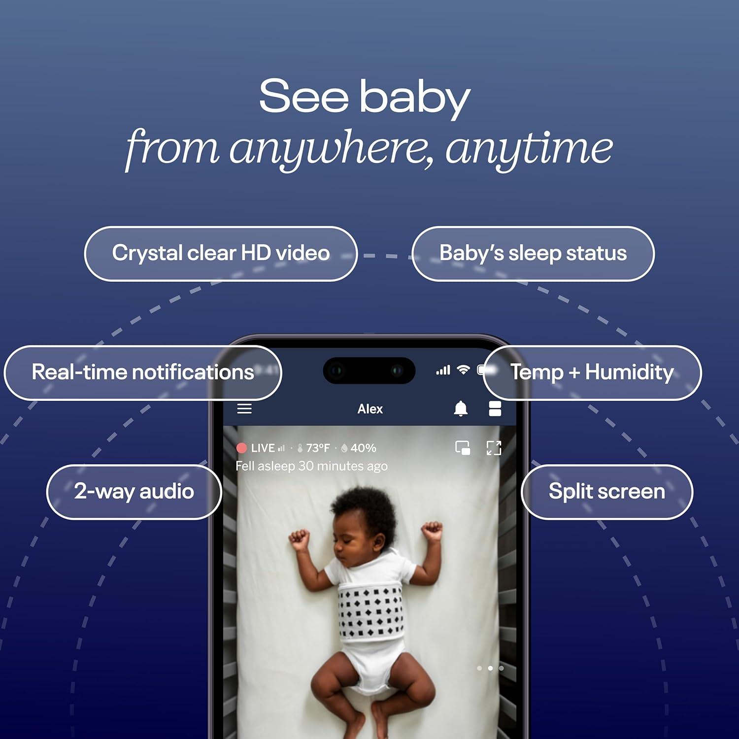 Nanit Pro Smart Baby Monitor & Floor Stand - White