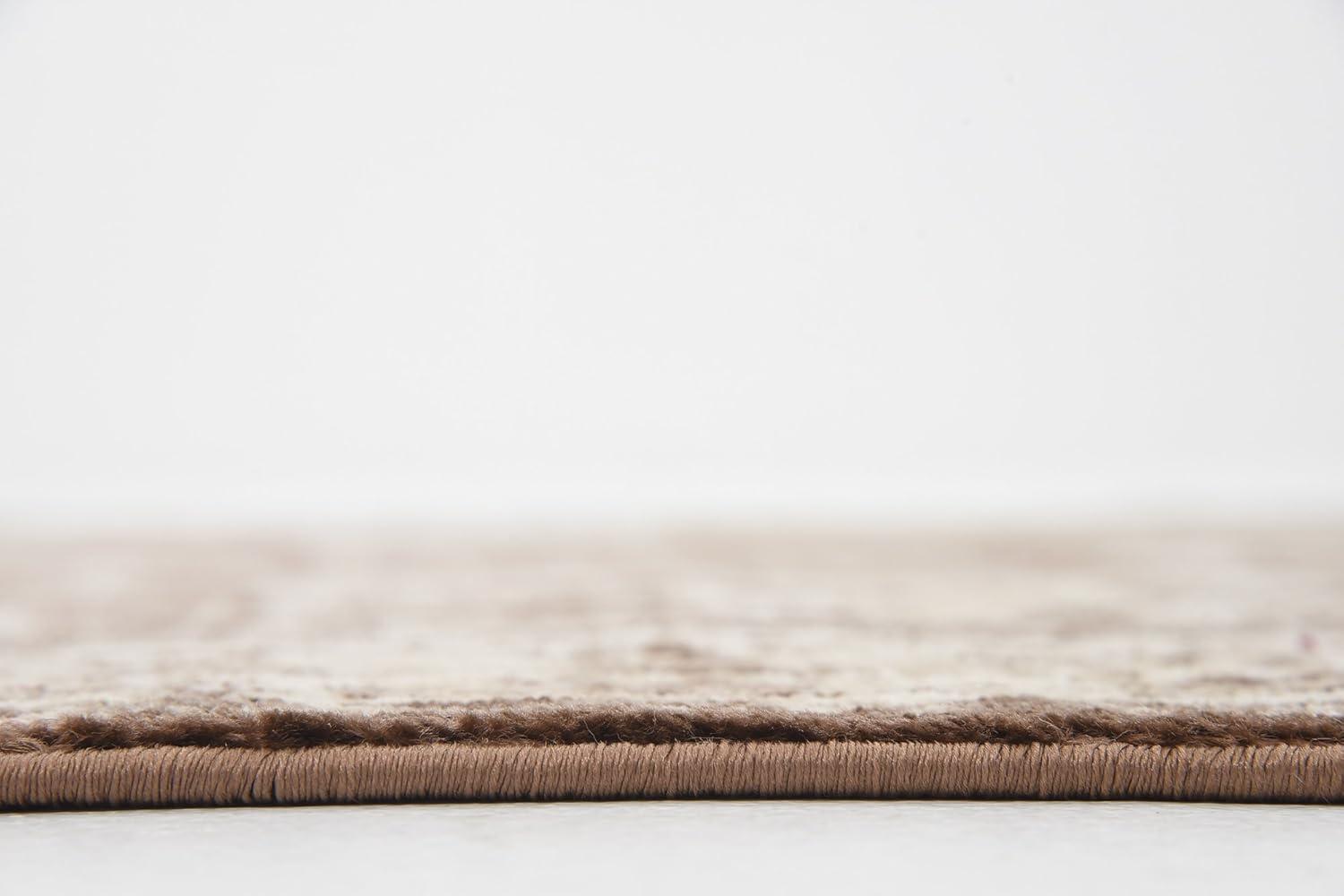 Unique Loom Imperial Collection Area Rug - Lygos (4' 1" x 6' 1" Rectangle Chocolate Brown/Beige)
