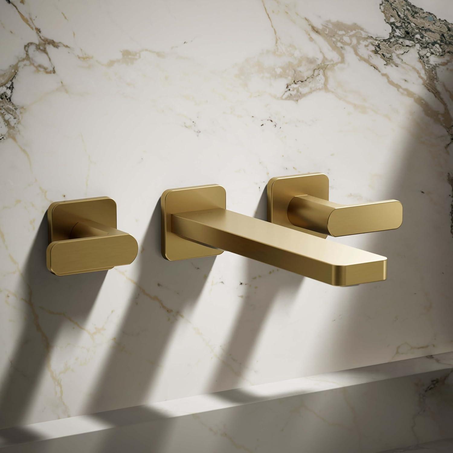 Parallel Wall-Mount Bathroom Sink Faucet Trim