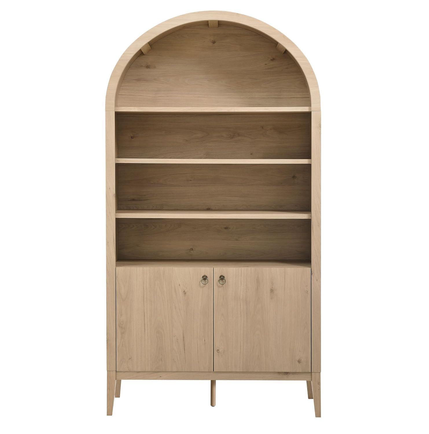 Modway Nolan 74" Tall Arched Storage Display Cabinet Bookshelf