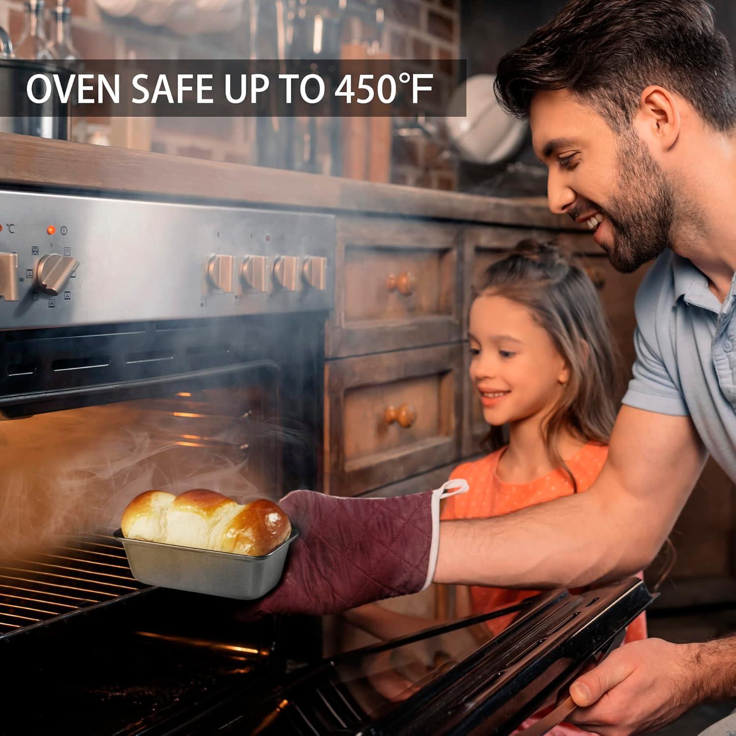 6 Pcs Toast Mold Baking Molds Non-stick Molds Silicone Baking Bread Pan Cake Stencils Aluminum Loaf Pans Baking Tool