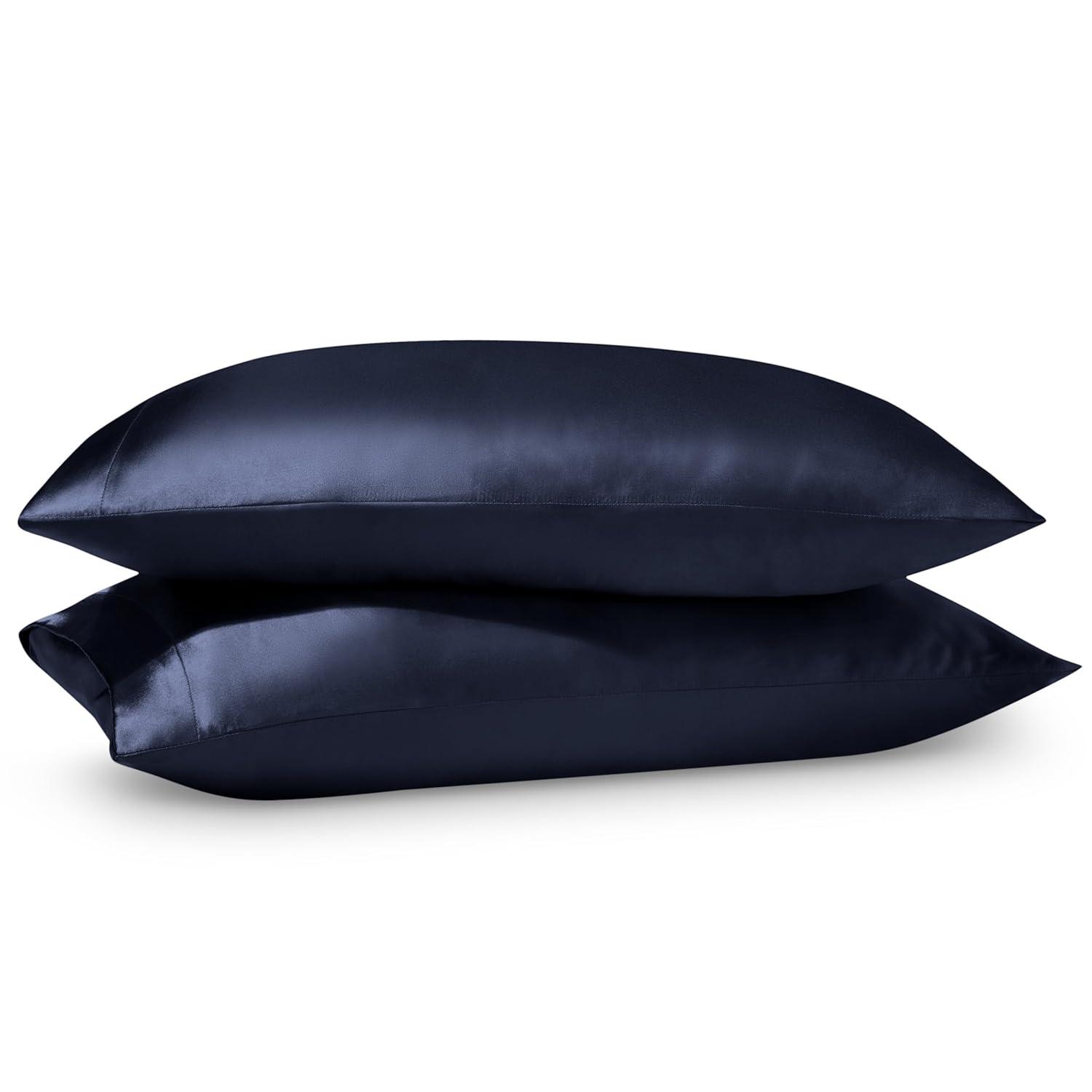 Bare Home Soft Poly Satin Pillowcase Set
