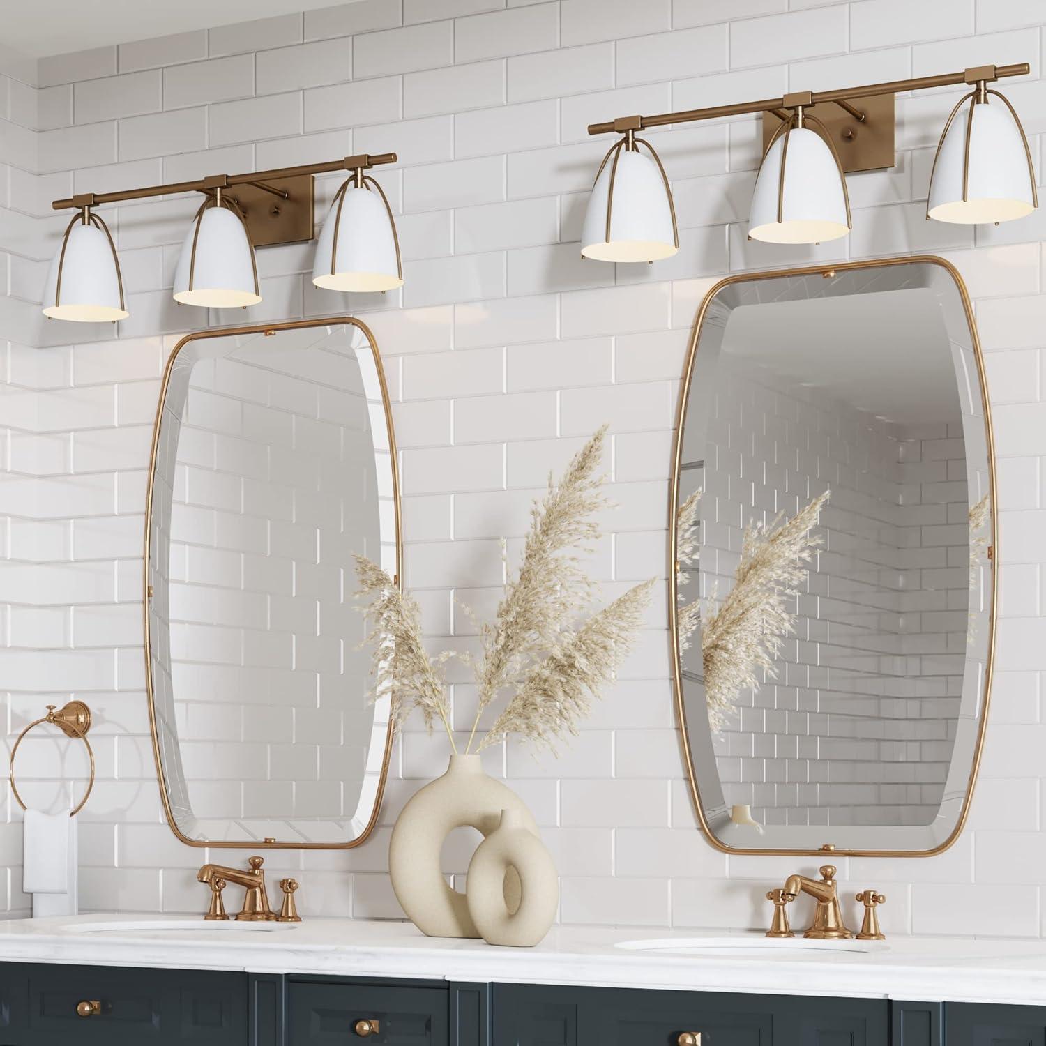 Frank Vintage Black Metal and Brass 2-Light Vanity Sconce