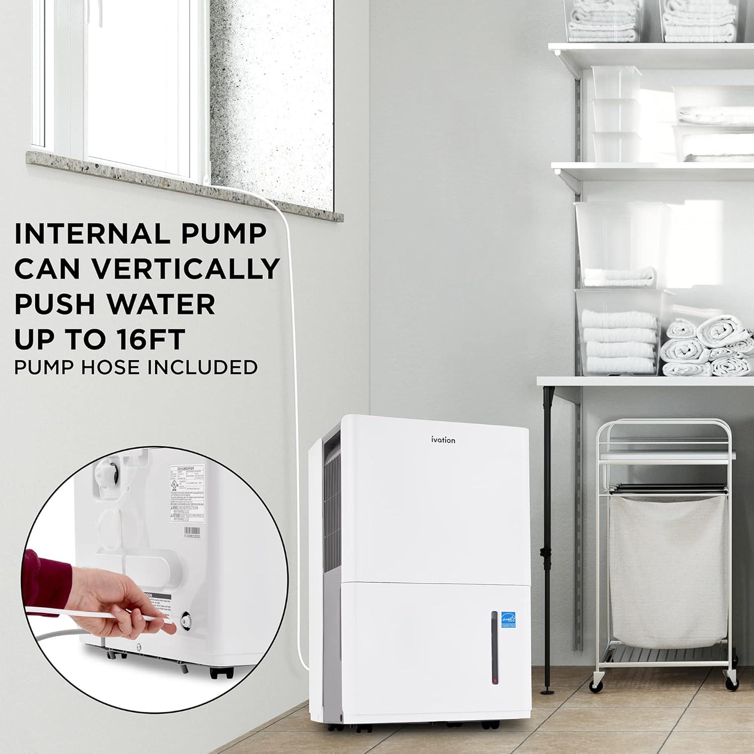 Ivation Ivation 50 Pints Tower Dehumidifier for Rooms up to 4500 Cubic Feet