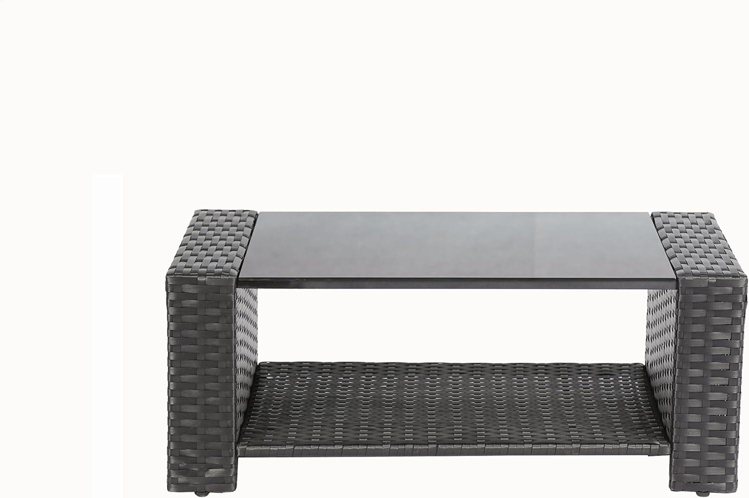 Baner Garden Complete Patio 4 Piece Rattan Wicker Conversation Set