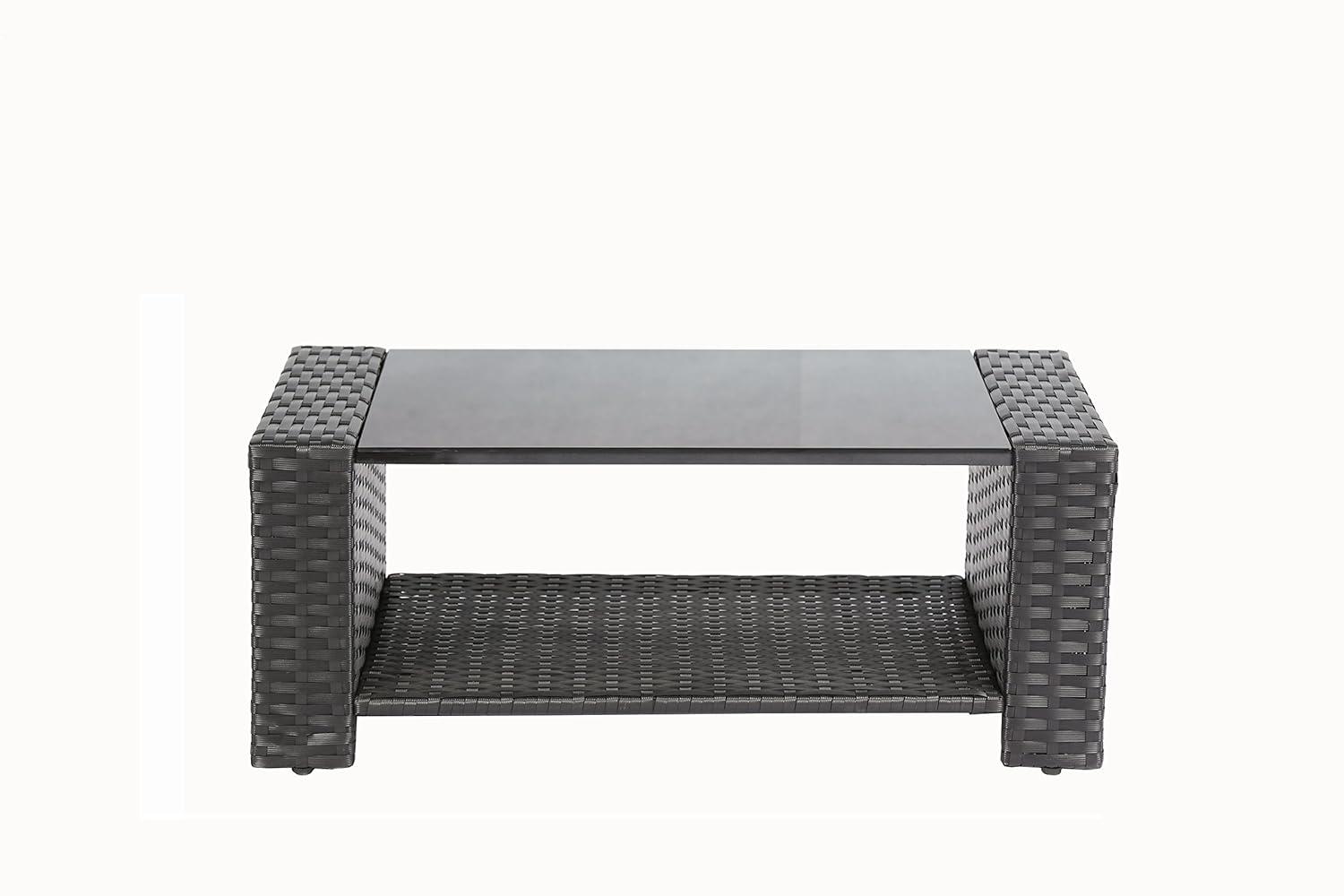 Baner Garden Complete Patio 4 Piece Rattan Wicker Conversation Set