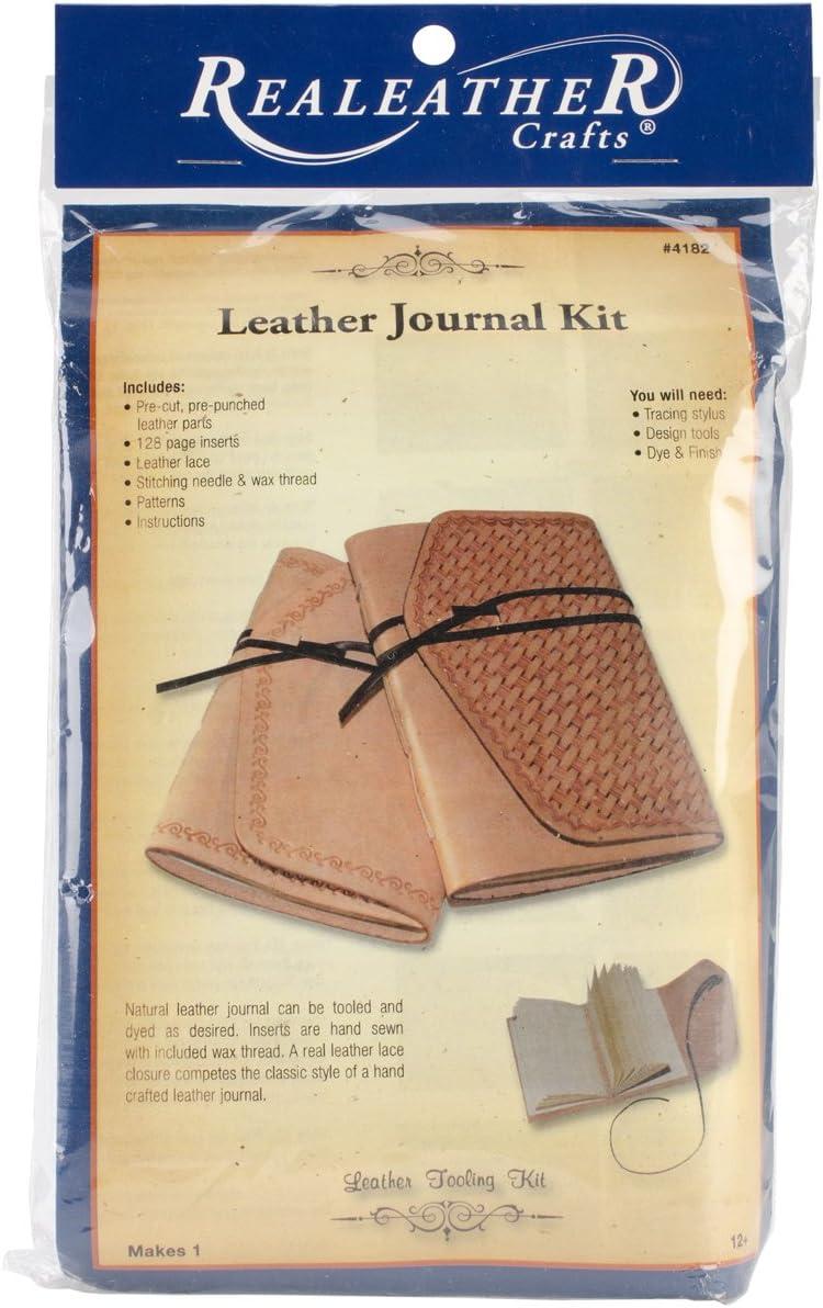 Realeather Crafts(R) Leather Journal Kit-Dark Brown