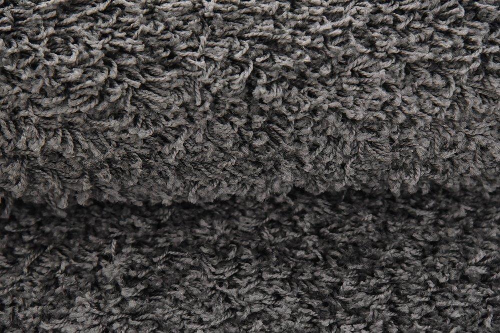 Unique Loom 4' 1 x 6' 1 Solid Shag Graphite Gray Area Rug