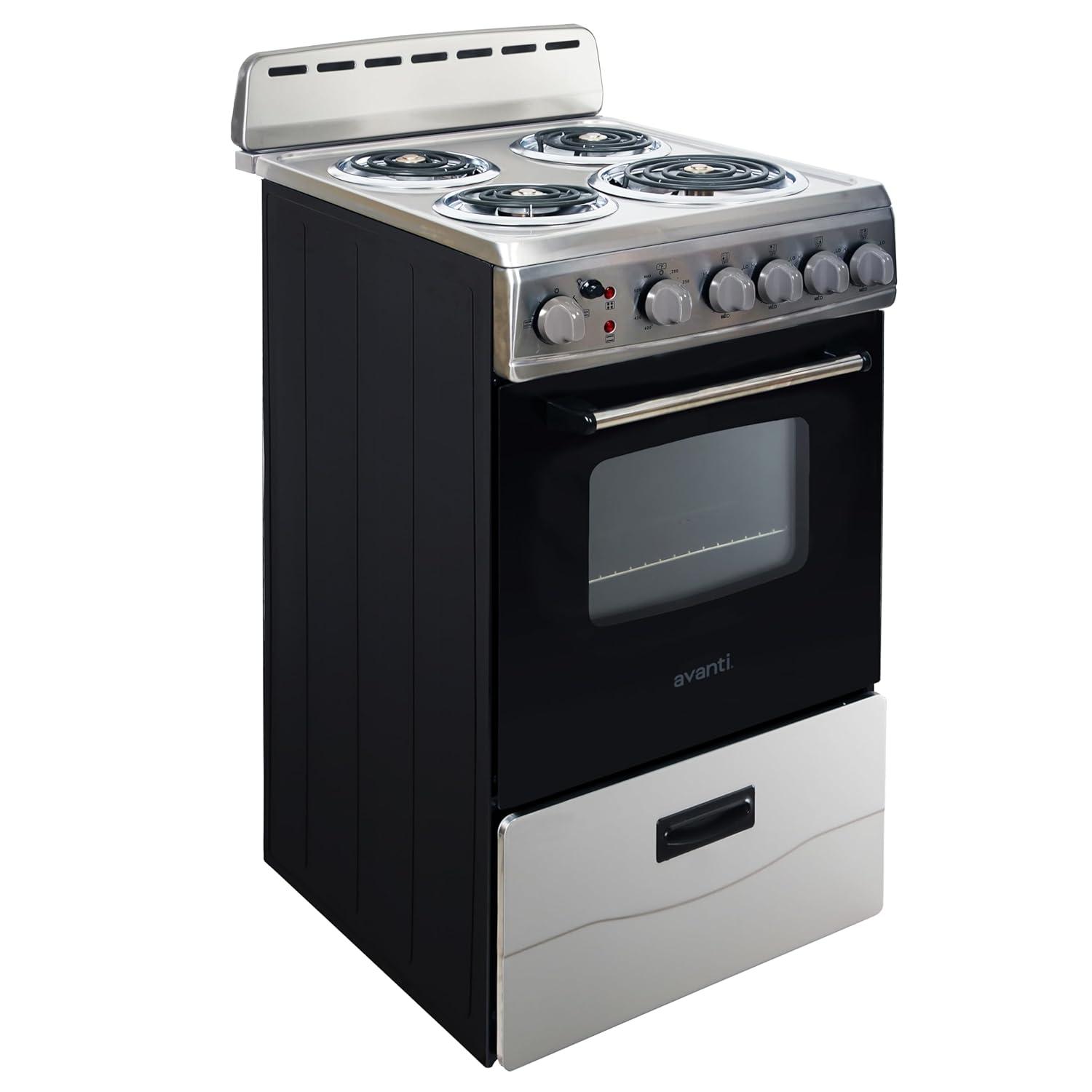 Avanti 20" Electric Range Oven with Framed Glass Door, in Stainless Steel (ERU200P3S)