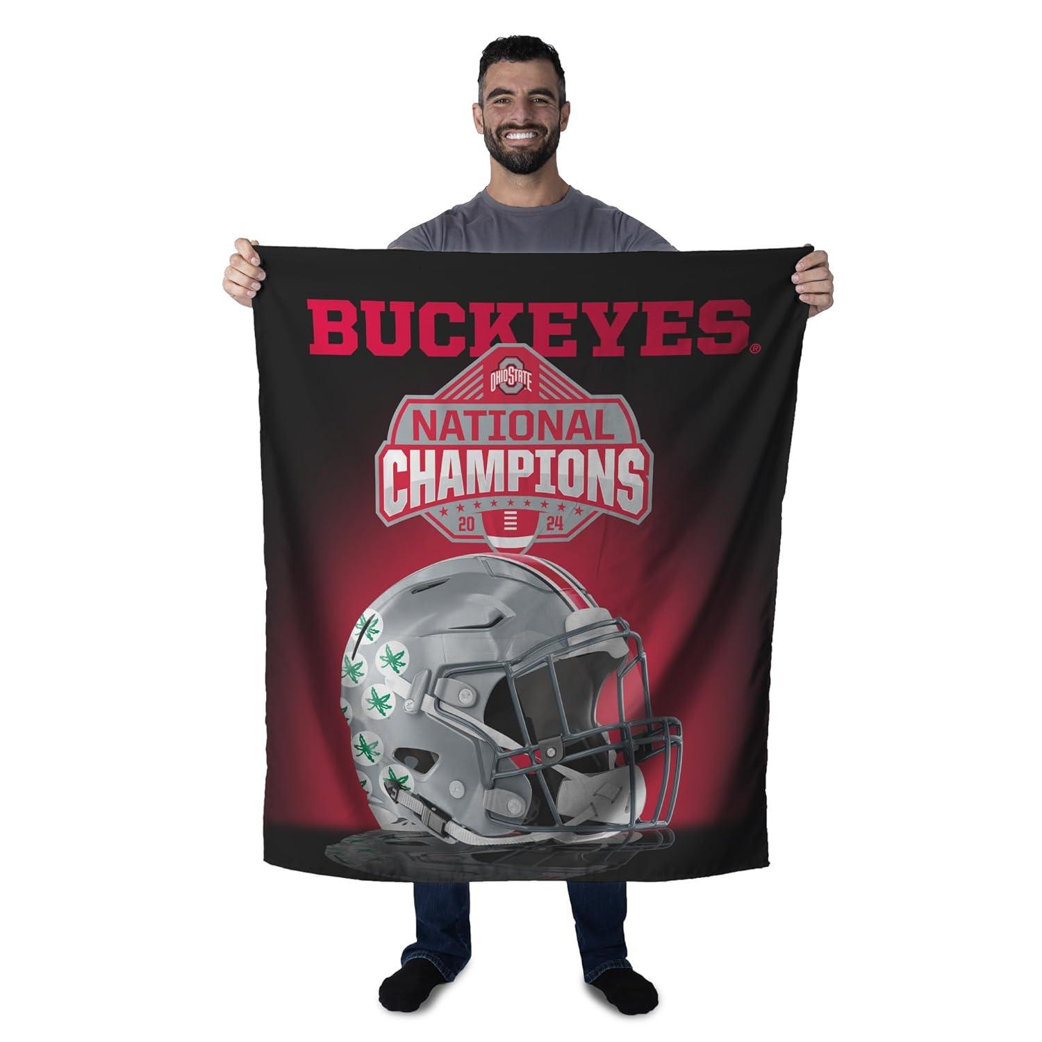 Northwest Ohio State Buckeyes NCAA 2024 FBC Champions Spotlight Wall Hanging 34X40 Inches