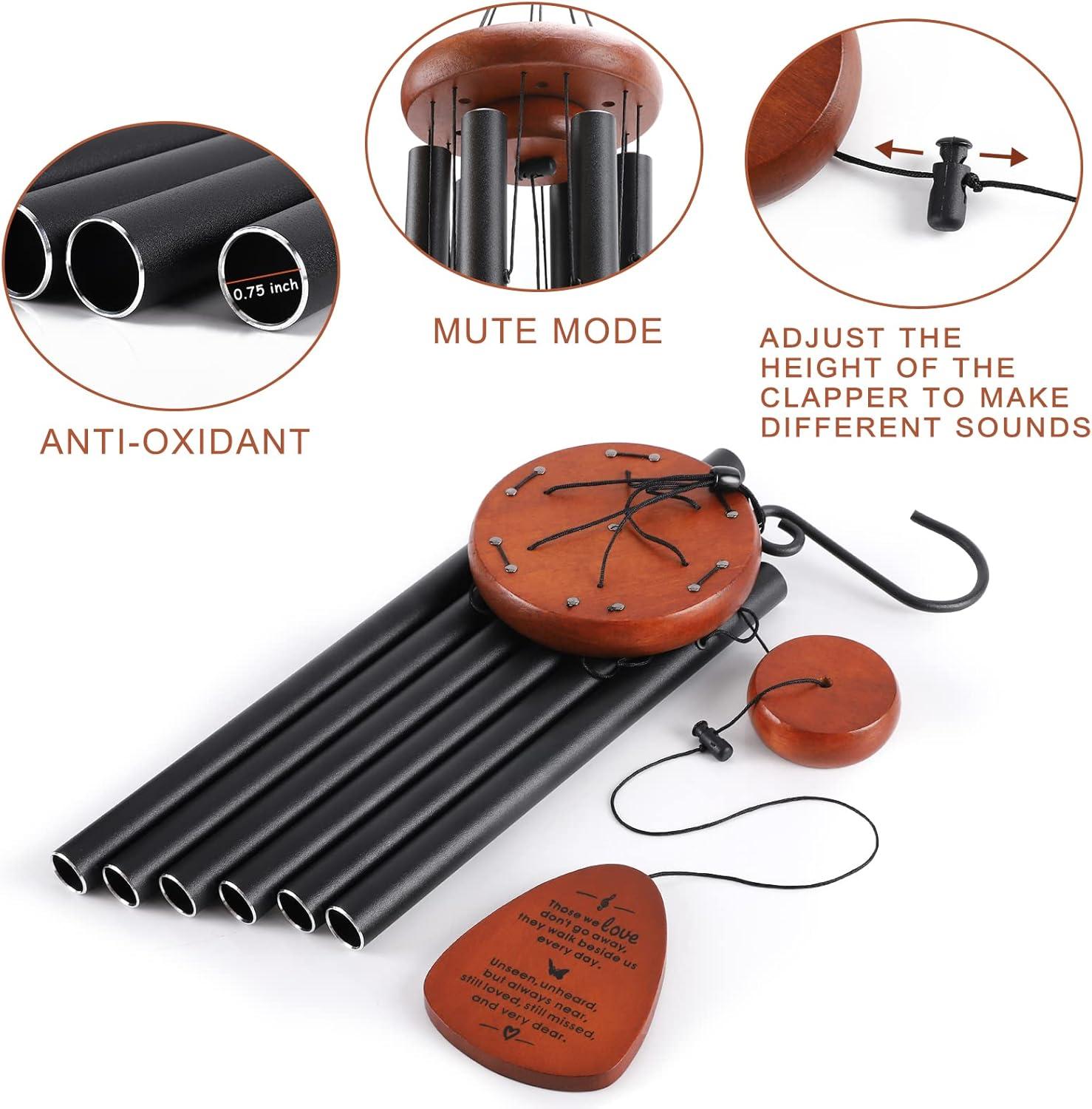 Sympathy Gifts for Loss of Loved One 32" Memorial Wind Chimes for Loss of Loved One Bereavement Condolence Gifts Sympathy Windchimes Memory Wind Chime with Memorial Card