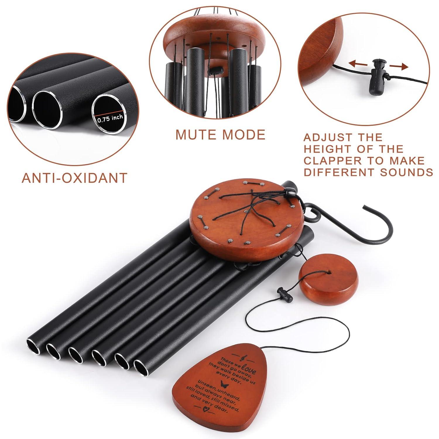 Sympathy Gifts for Loss of Loved One 32" Memorial Wind Chimes for Loss of Loved One Bereavement Condolence Gifts Sympathy Windchimes Memory Wind Chime with Memorial Card