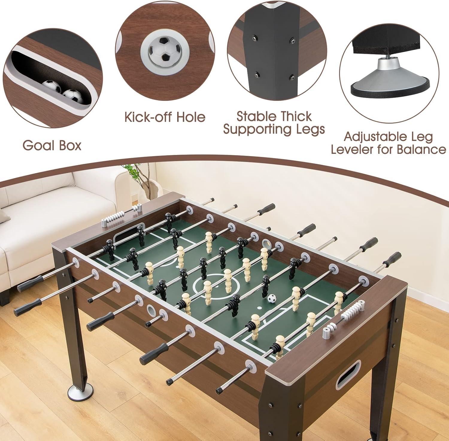 Kadyn Arcade Football Table, Competition Arcade Soccer Game Table,54 Inch Indoor Competition Game Soccer Table