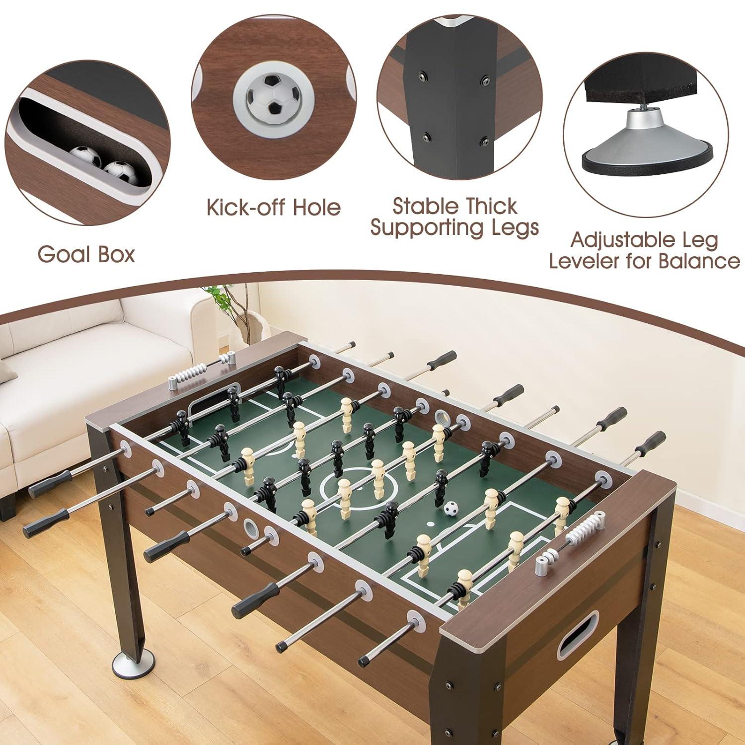 Kadyn Arcade Football Table, Competition Arcade Soccer Game Table,54 Inch Indoor Competition Game Soccer Table