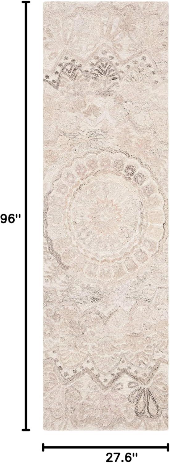 Marquee MRQ110 Hand Tufted Indoor Runner Rug - Beige/Ivory - 2'3"x8' - Safavieh