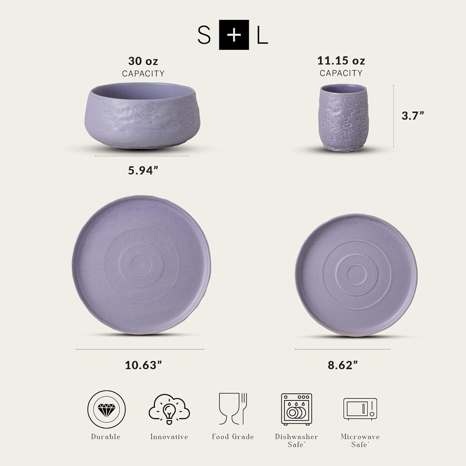 Shosai Stone by Mercer Project Shosai 16-Piece Dinnerware Set Stoneware