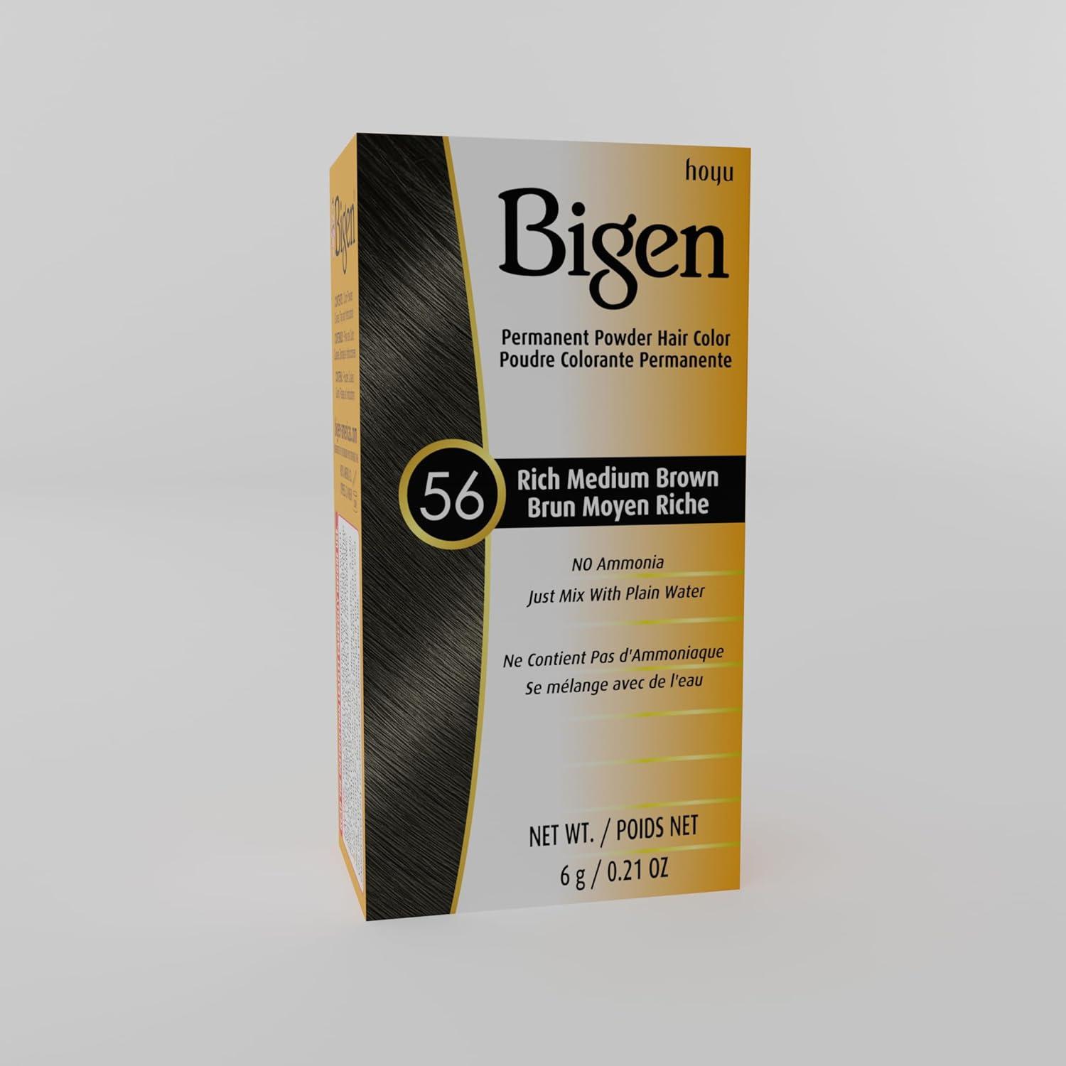 Bigen Permanent Powder Haircolor (Color : Rich Medium Brown #56), Female