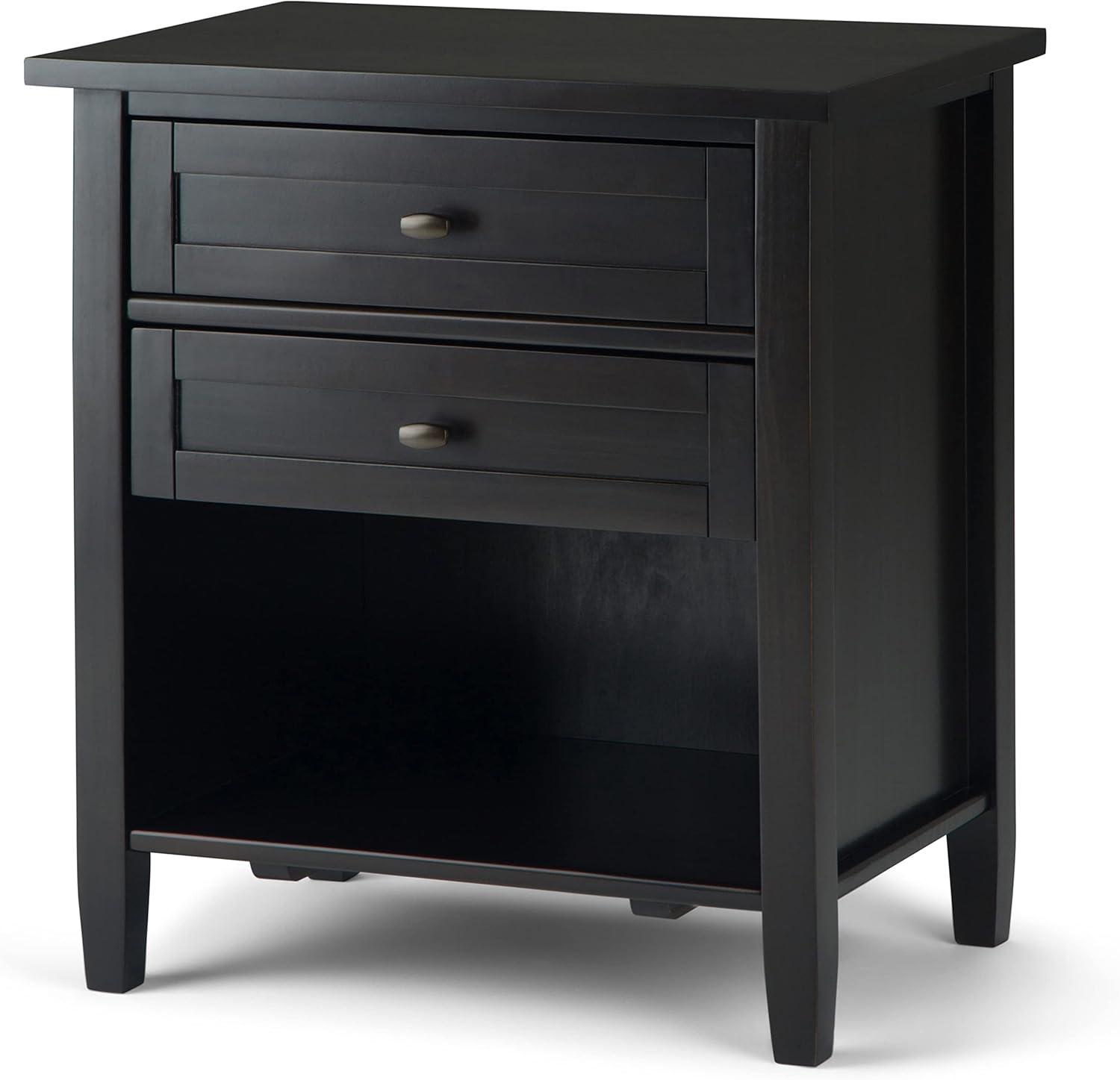 Simpli Home Warm Shaker 24"W Solid Wood Bedside Table with Two Drawers