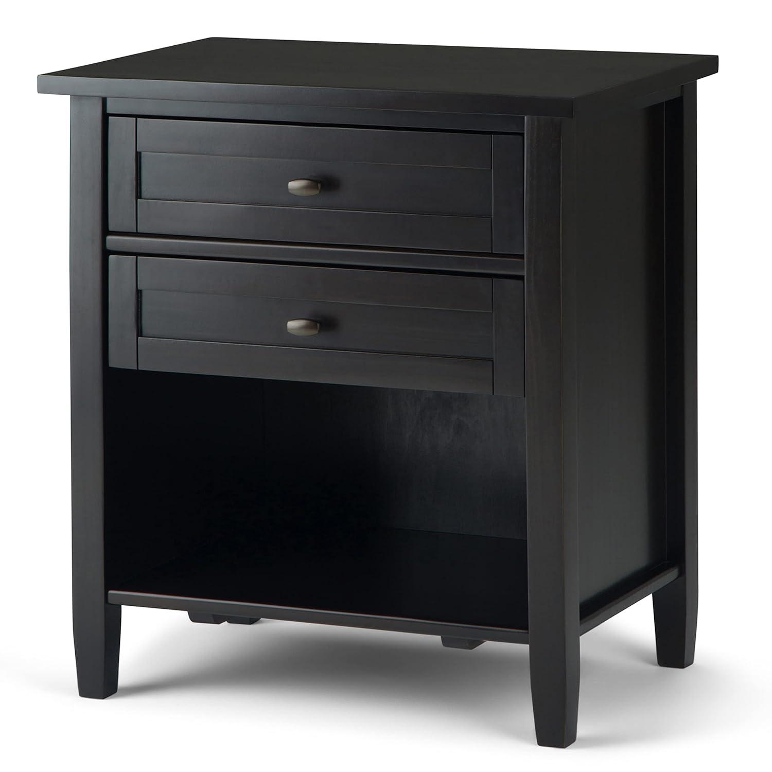 Simpli Home Warm Shaker 24"W Solid Wood Bedside Table with Two Drawers